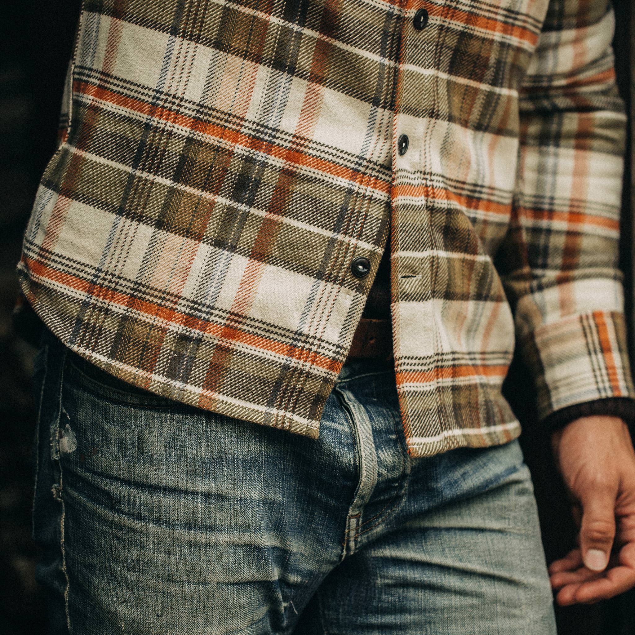 The Crater Shirt in Tan Plaid