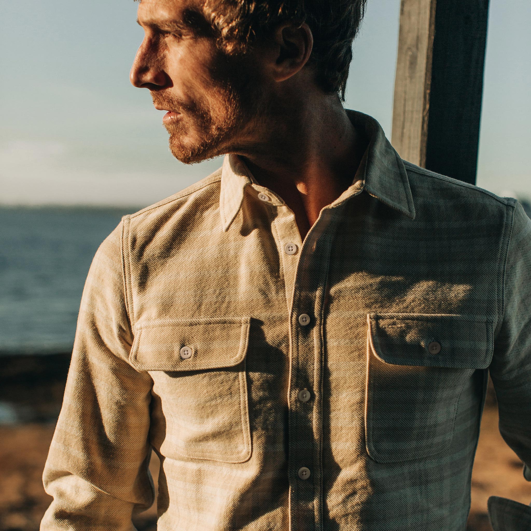 Sand Plaid Shirt G599185