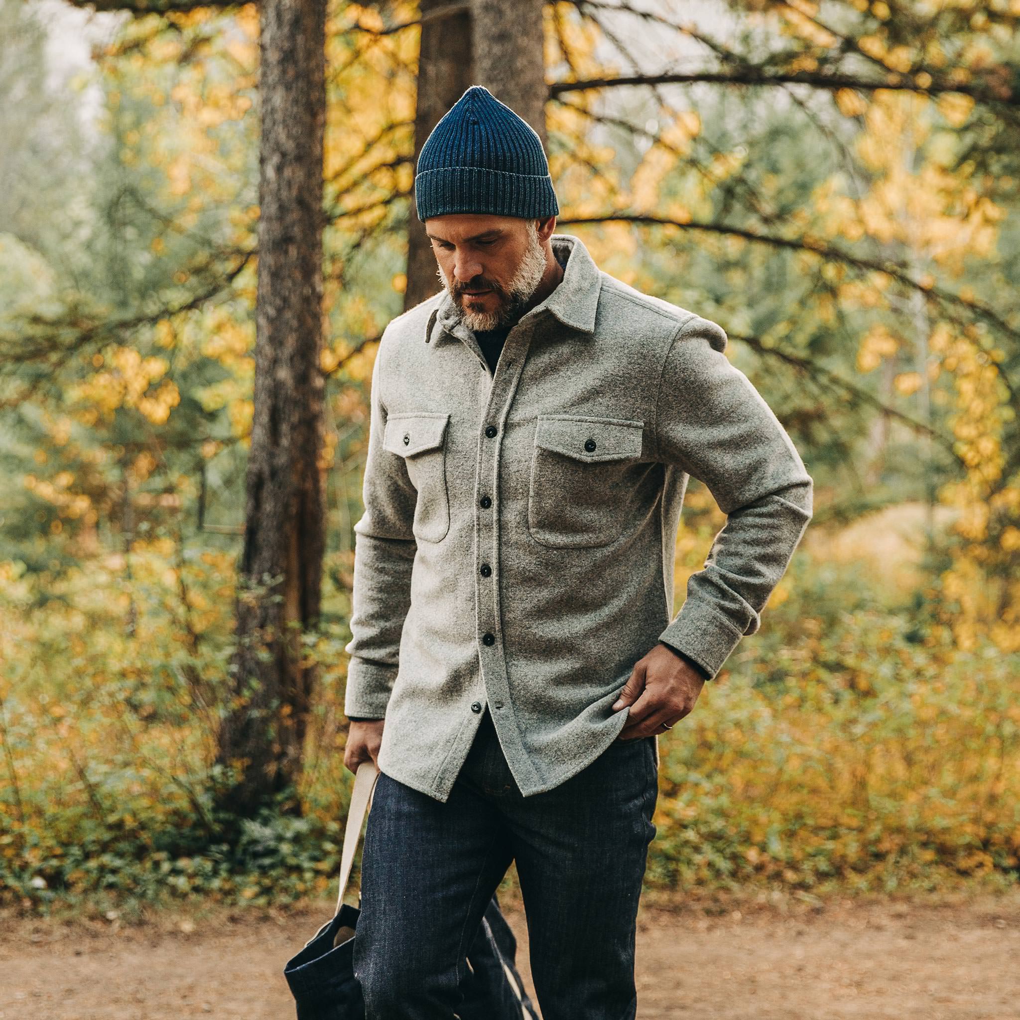 Shirt Jacket in Ash Donegal S6501