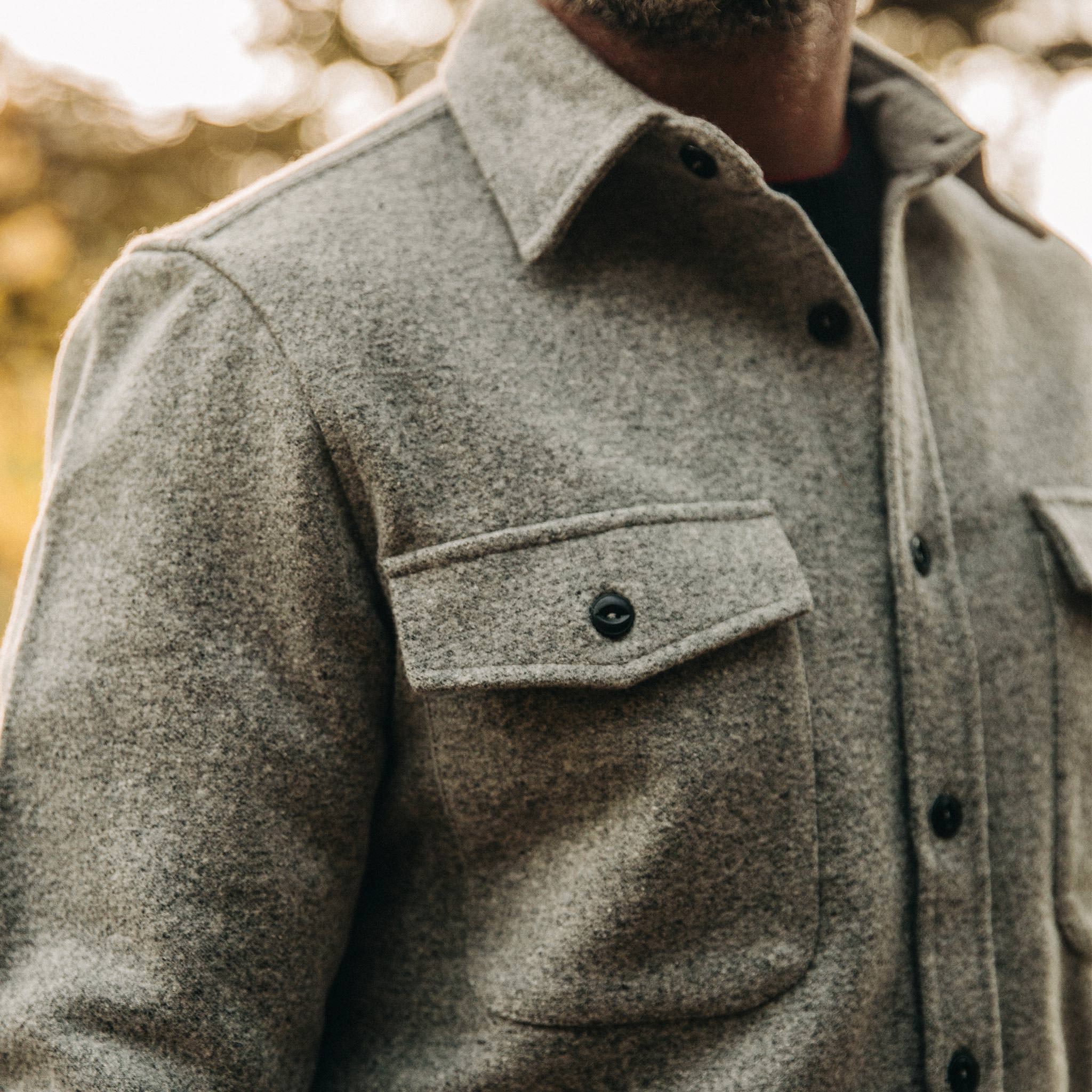 Shirt Jacket in Ash Donegal S6501
