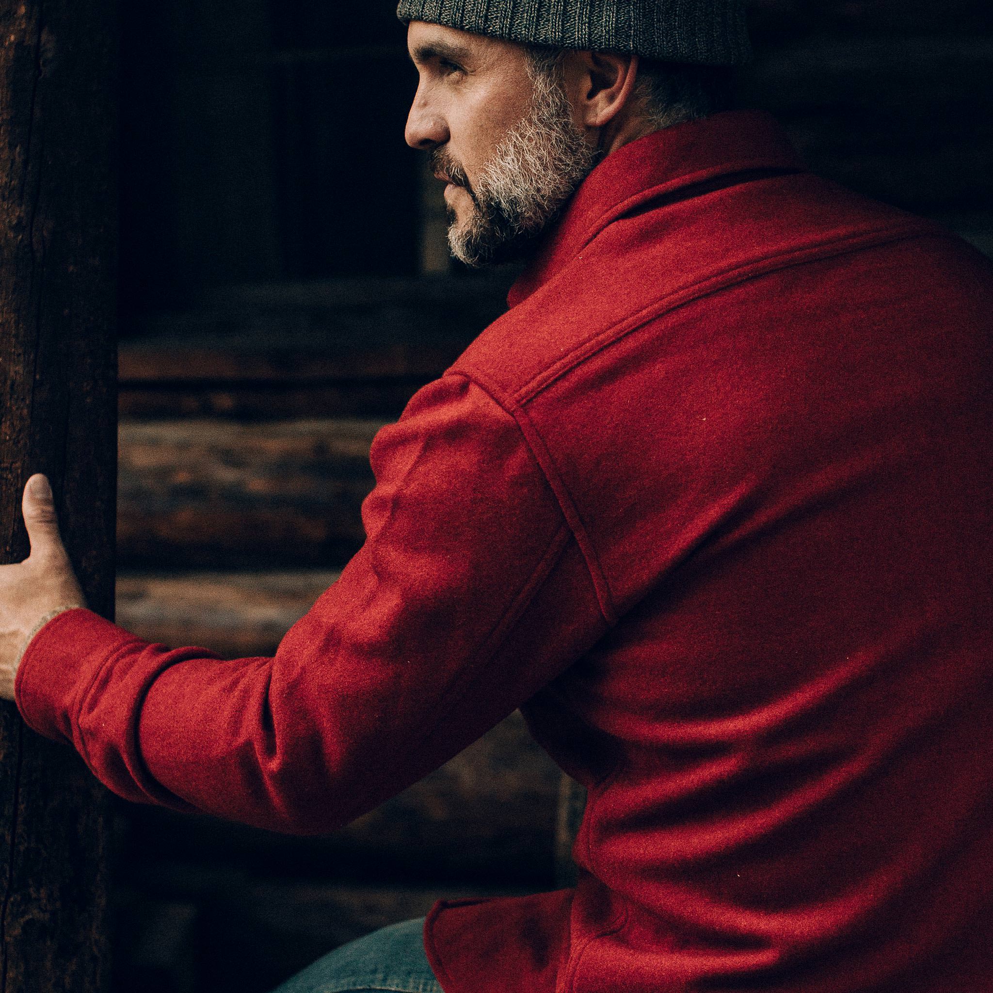 The Maritime Shirt Jacket in Clifford Red