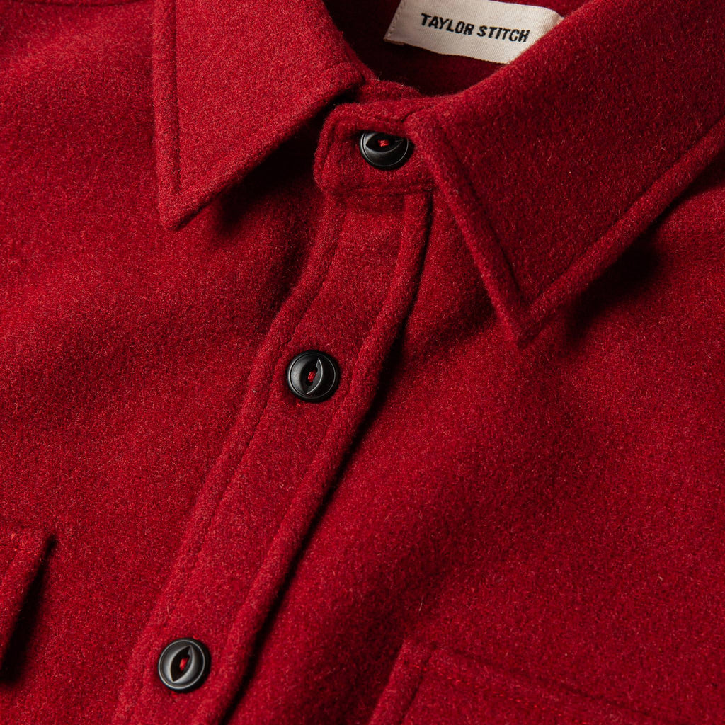 The Maritime Shirt Jacket in Clifford Red