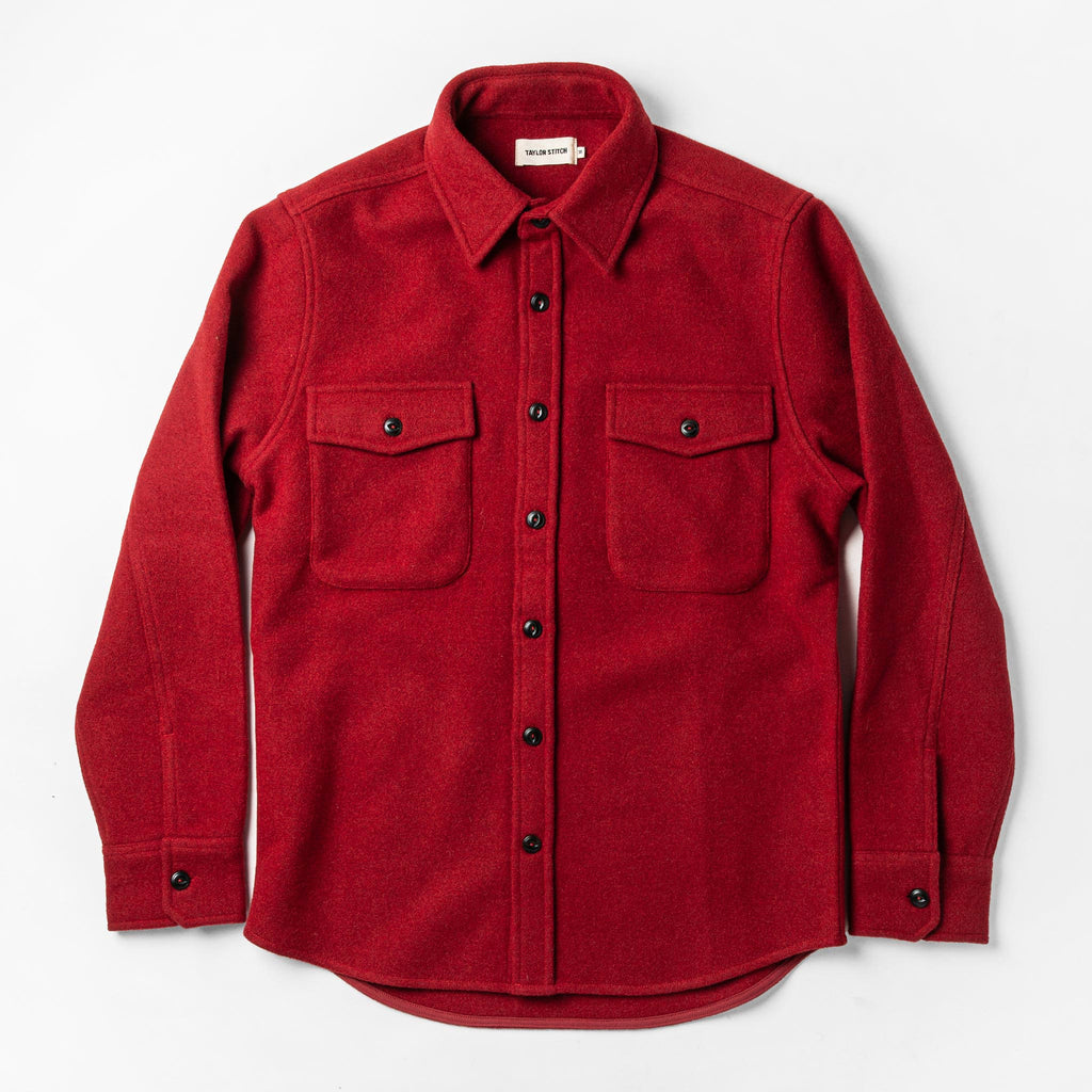 The Maritime Shirt Jacket in Clifford Red