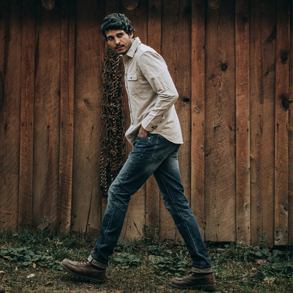 The Yosemite Shirt in Oat Donegal