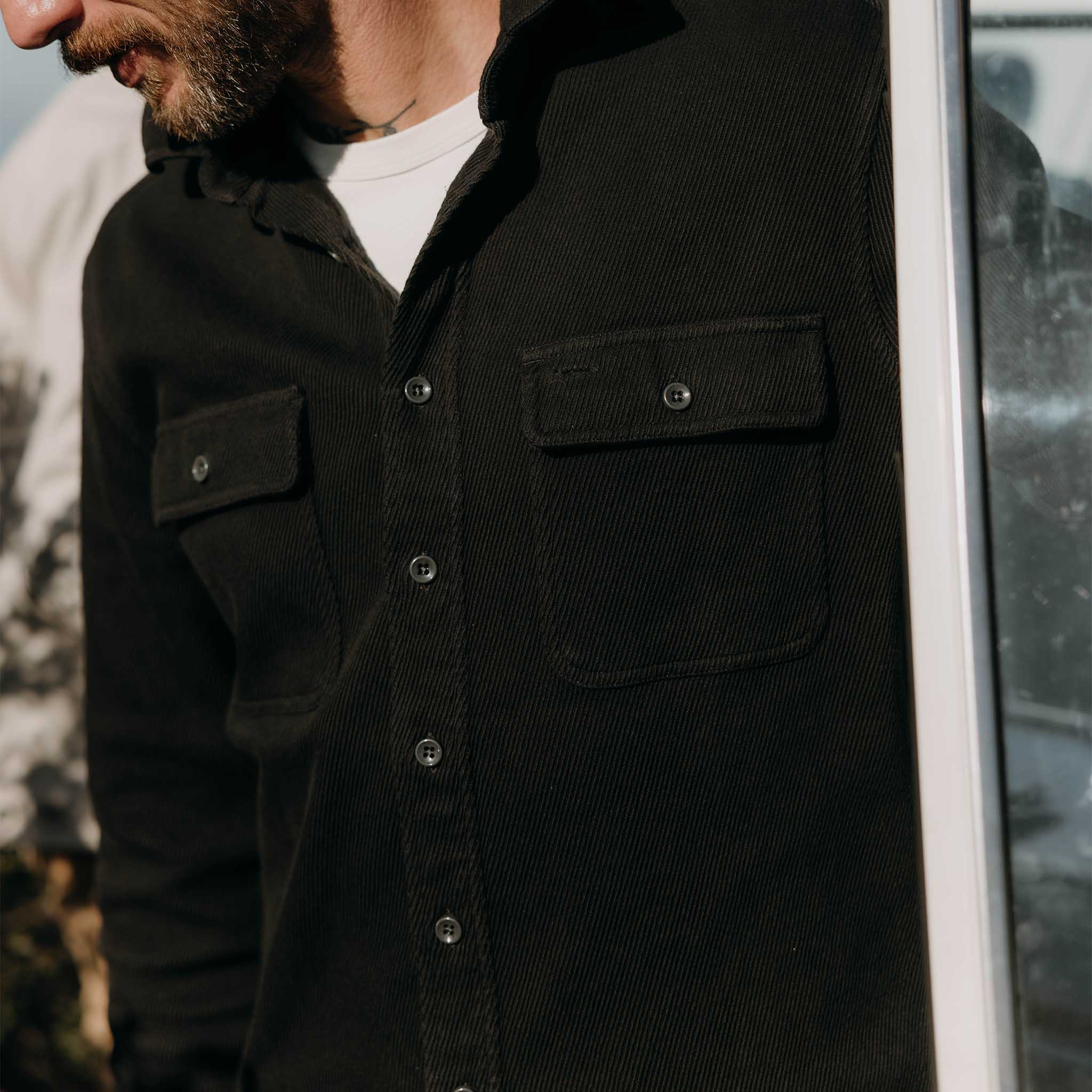 The Ledge Shirt in Coal Twill