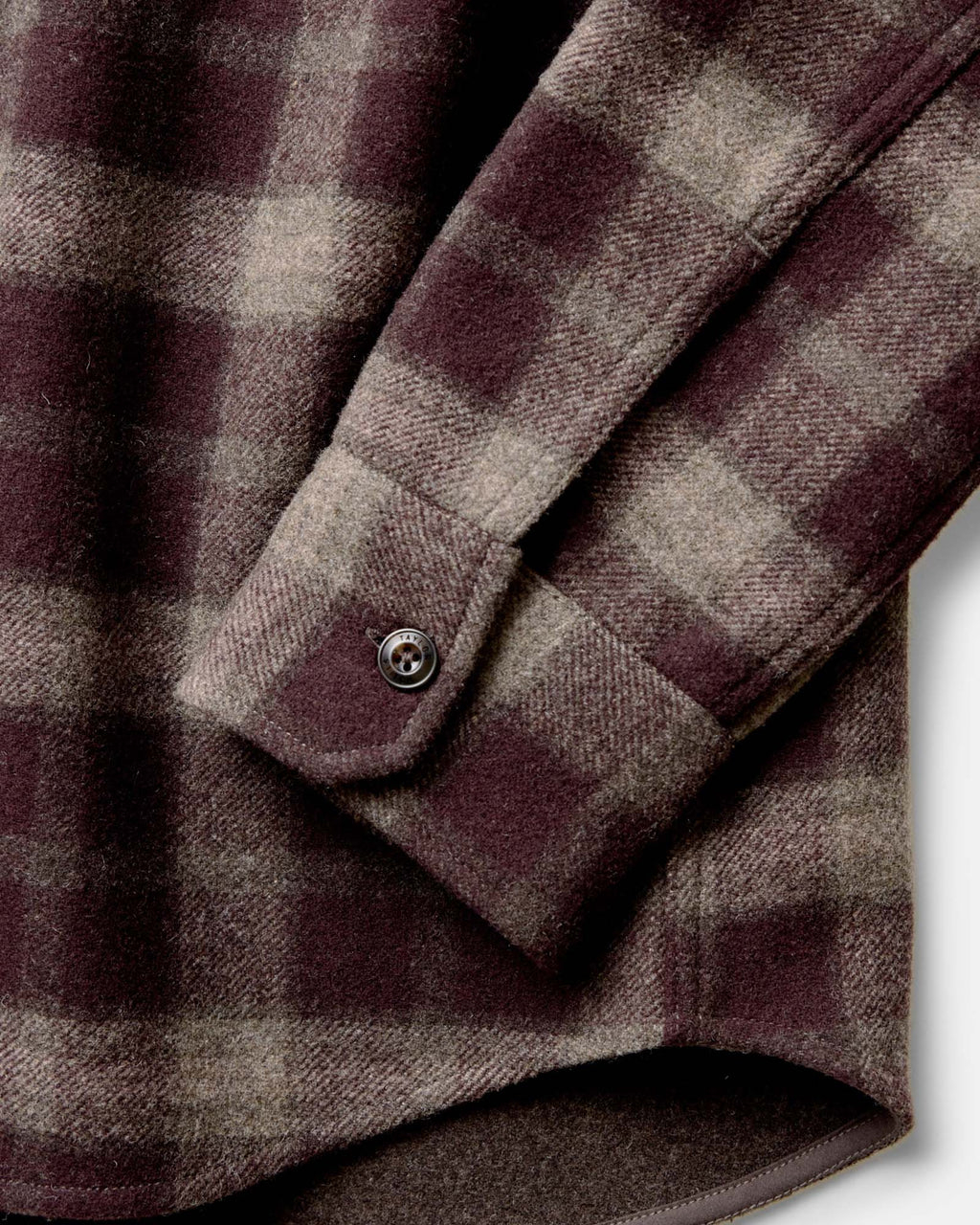 The Maritime Shirt Jacket in Burgundy Plaid Wool