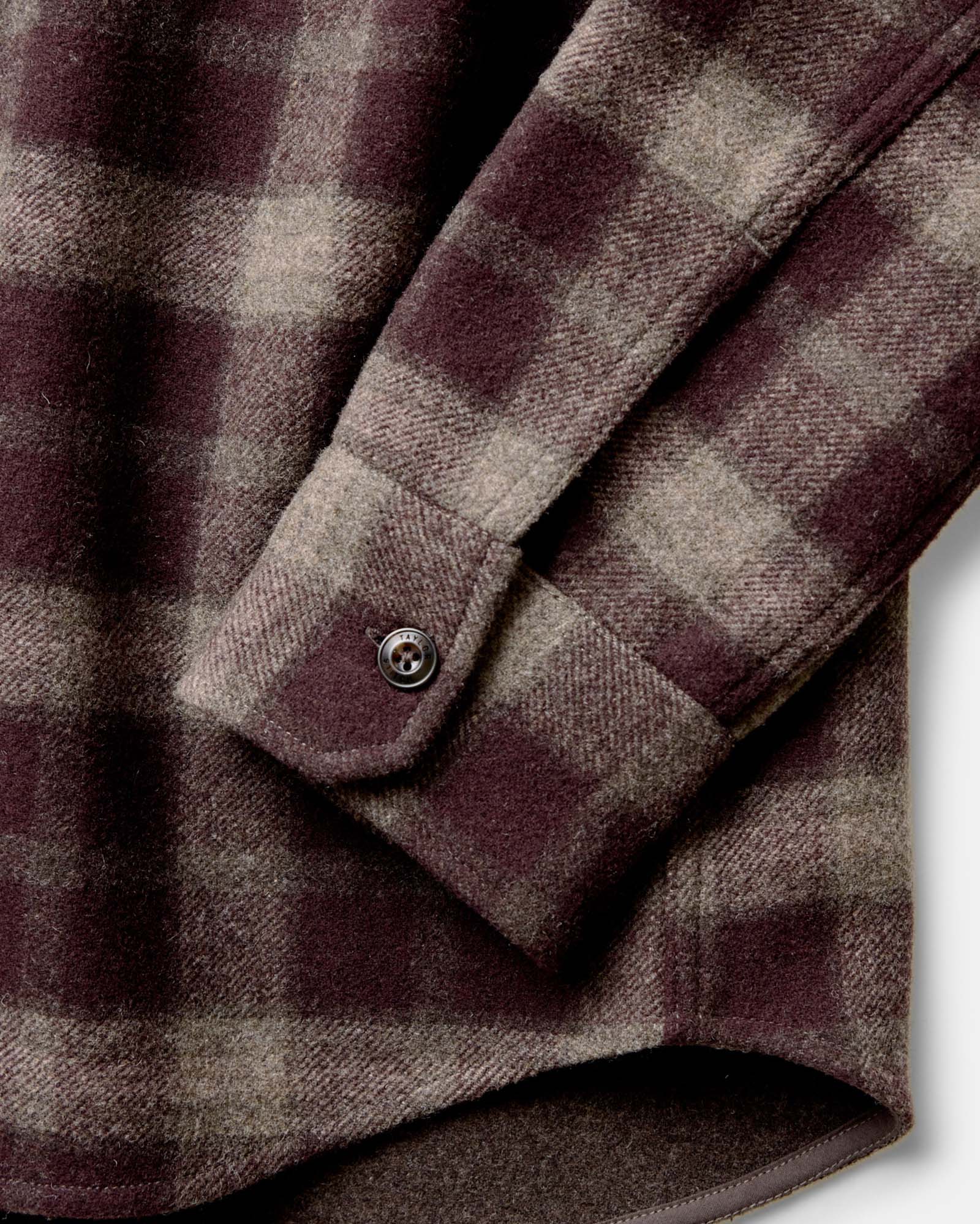 The Maritime Shirt Jacket in Burgundy Plaid Wool