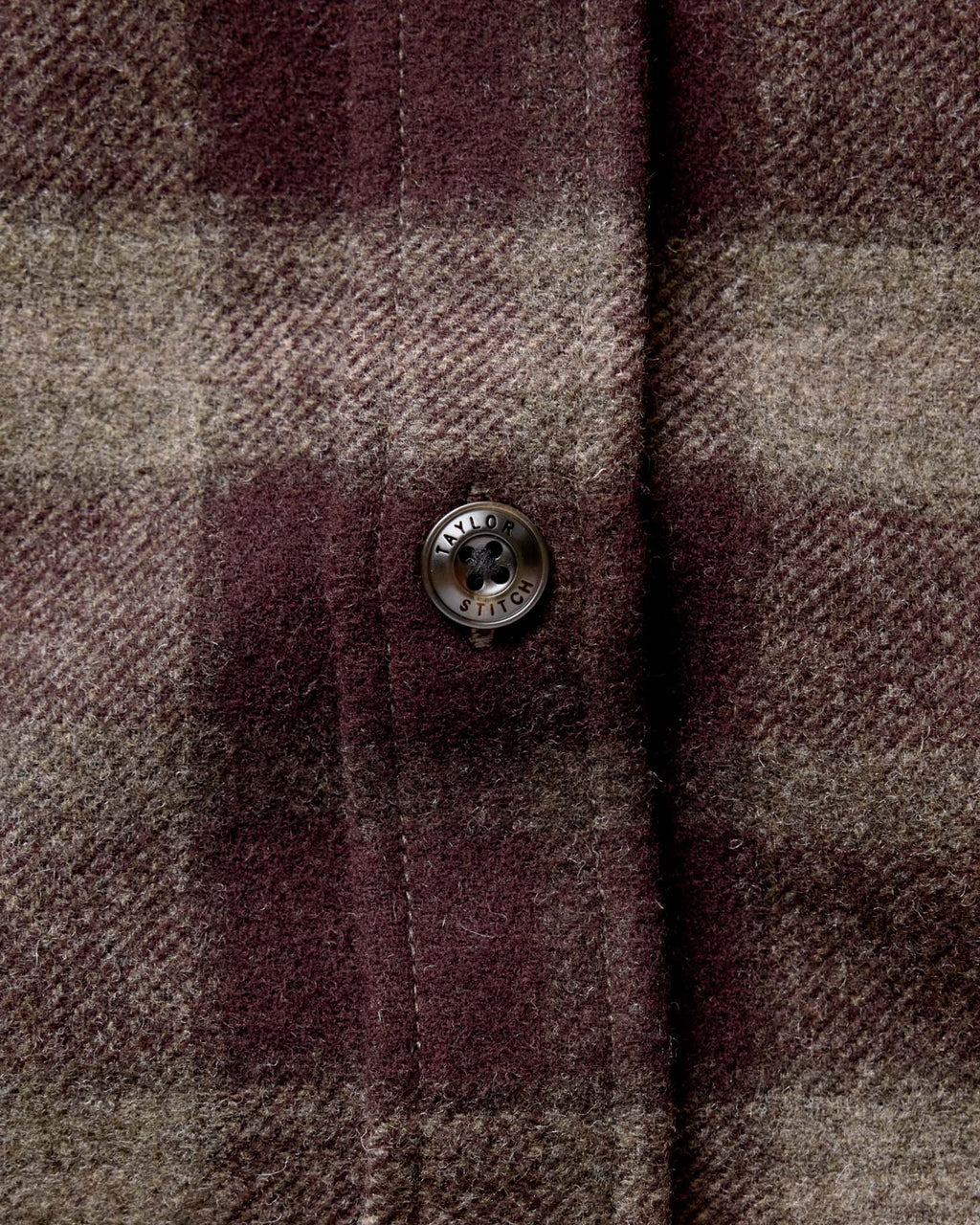 The Maritime Shirt Jacket in Burgundy Plaid Wool