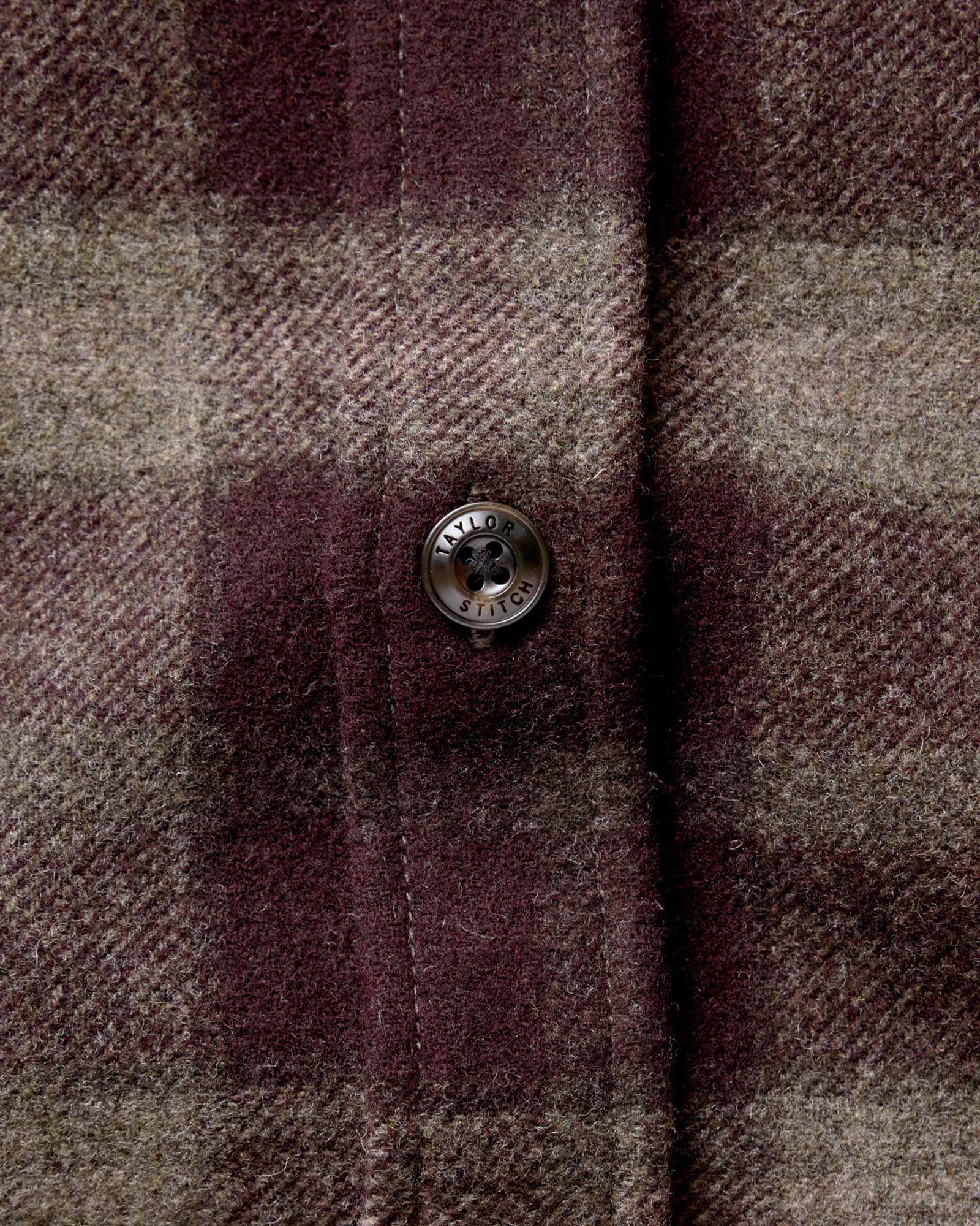 The Maritime Shirt Jacket in Burgundy Plaid Wool