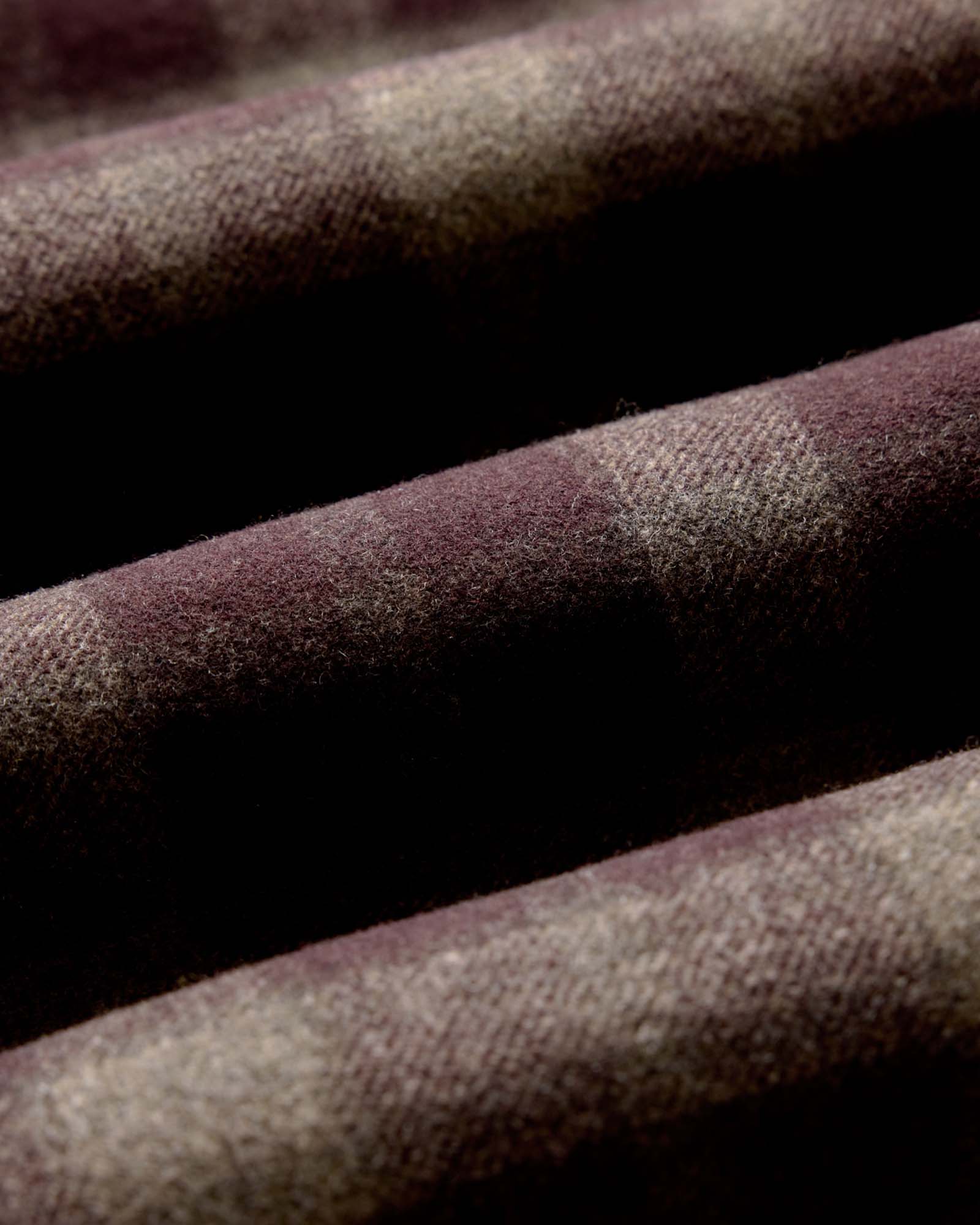 The Maritime Shirt Jacket in Burgundy Plaid Wool
