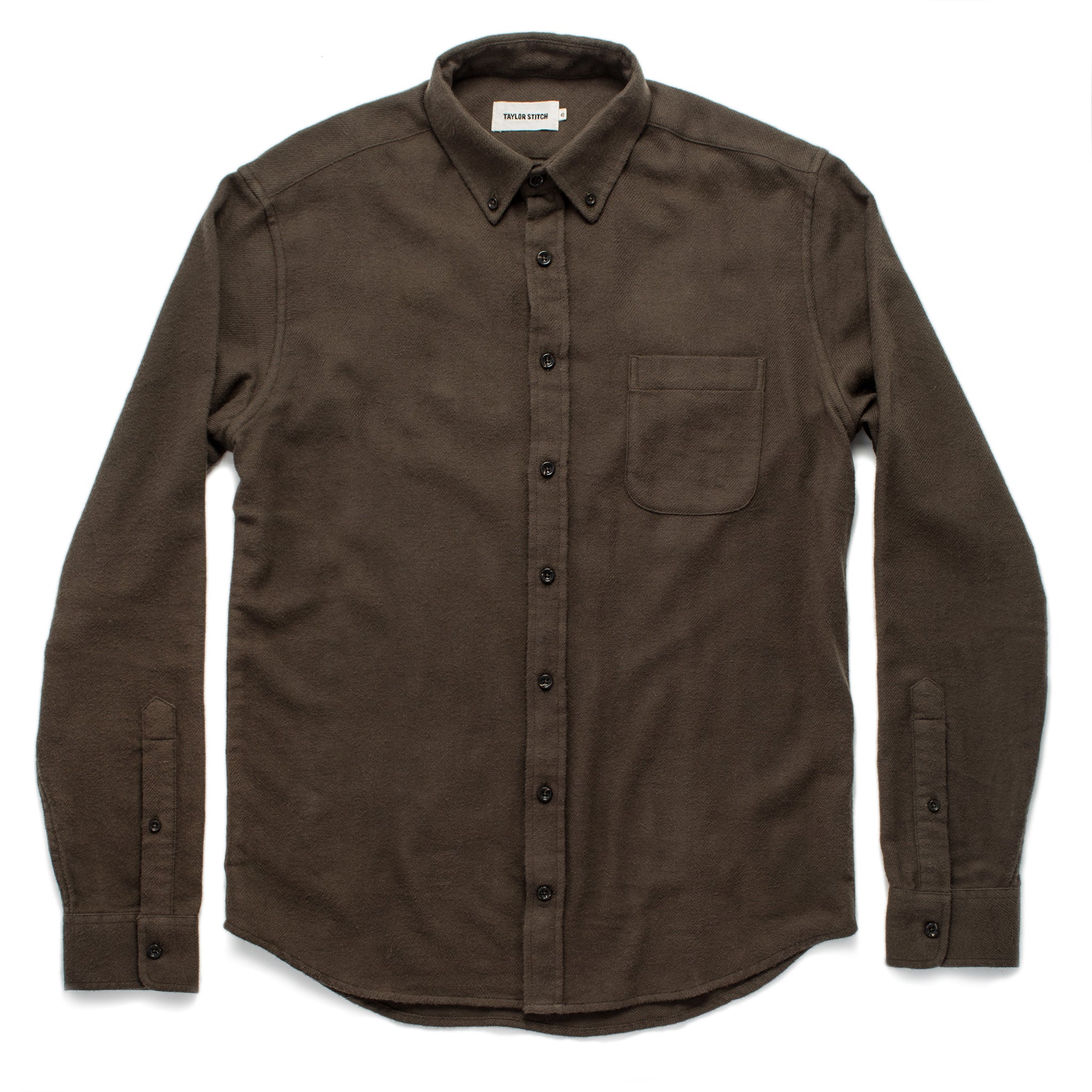 Jacket in Olive Brushed Organic Cotton H343
