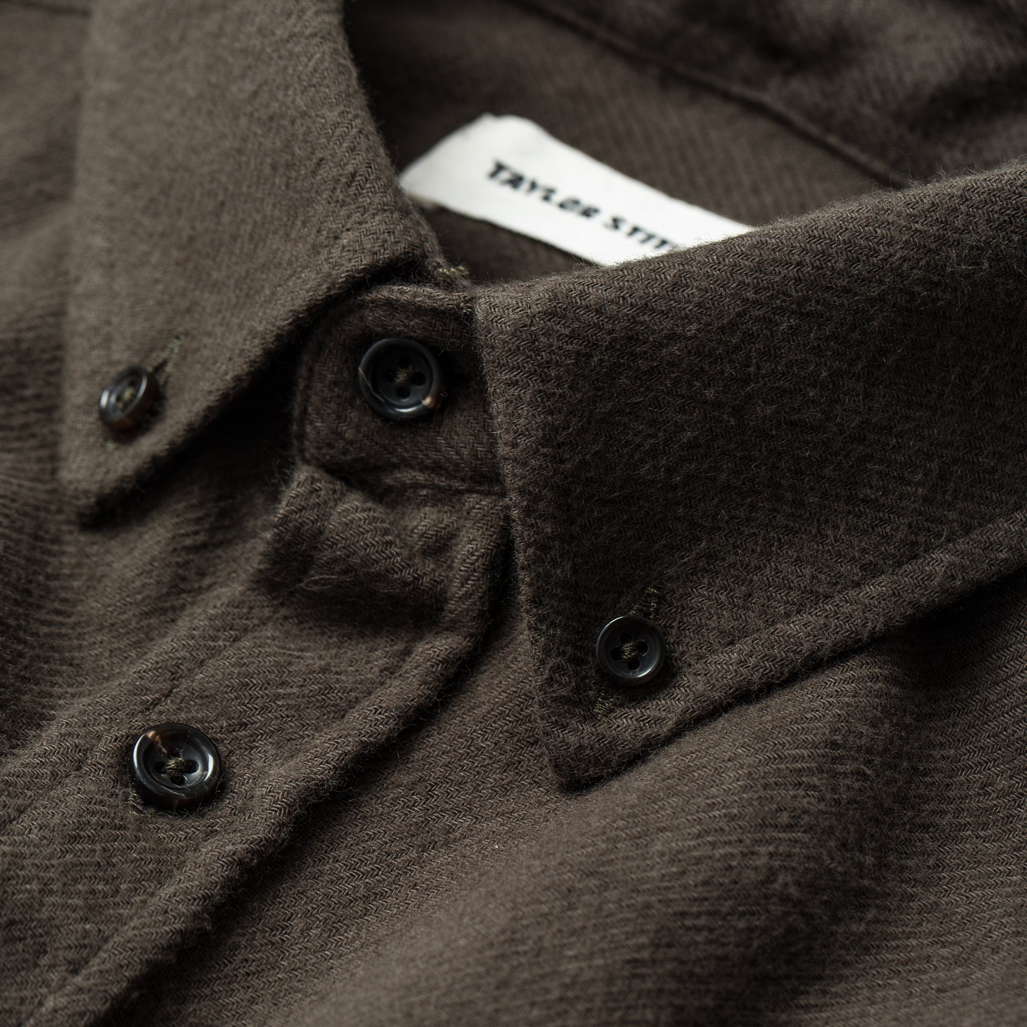 Jacket in Olive Brushed Organic Cotton H343