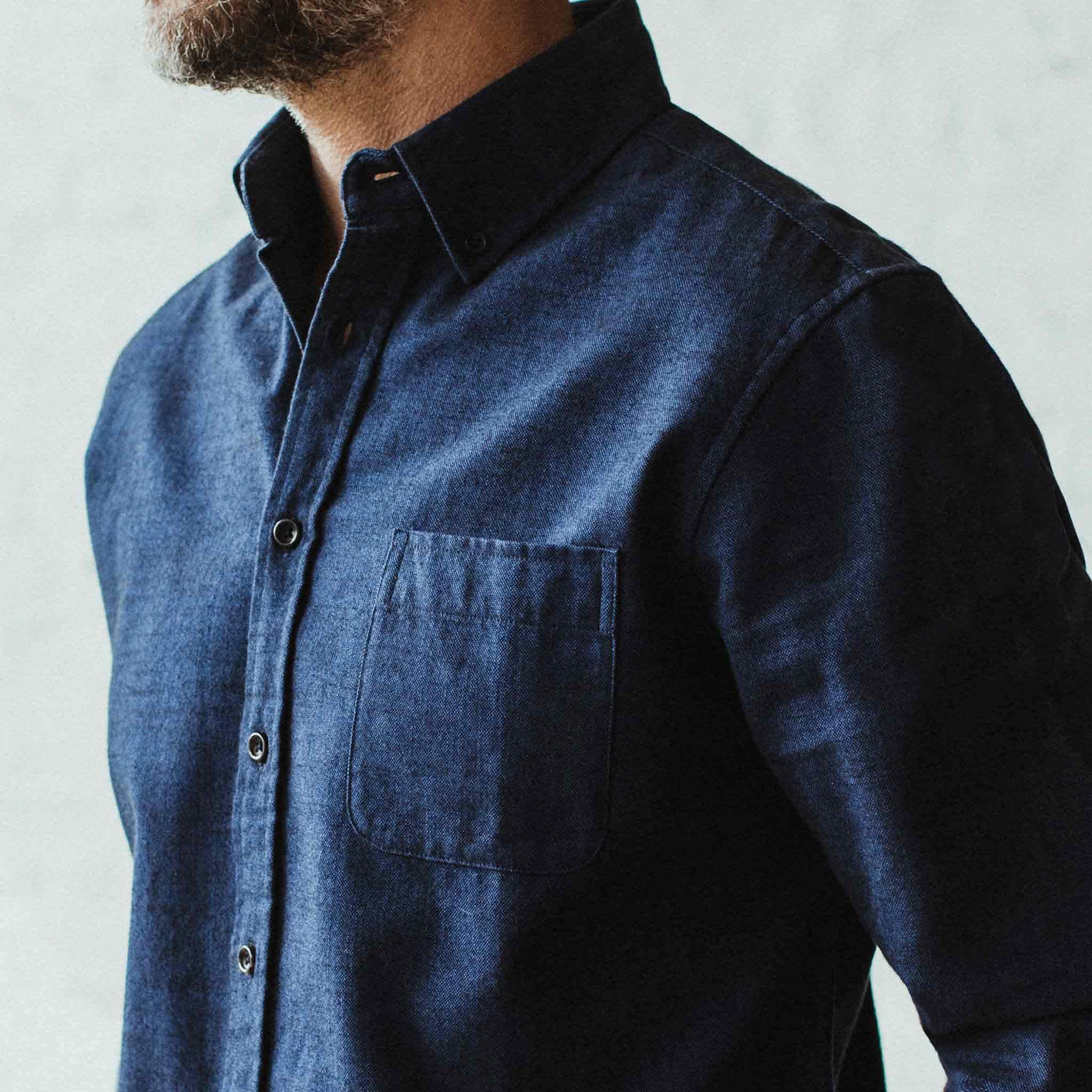 The Jack in Brushed Navy Oxford