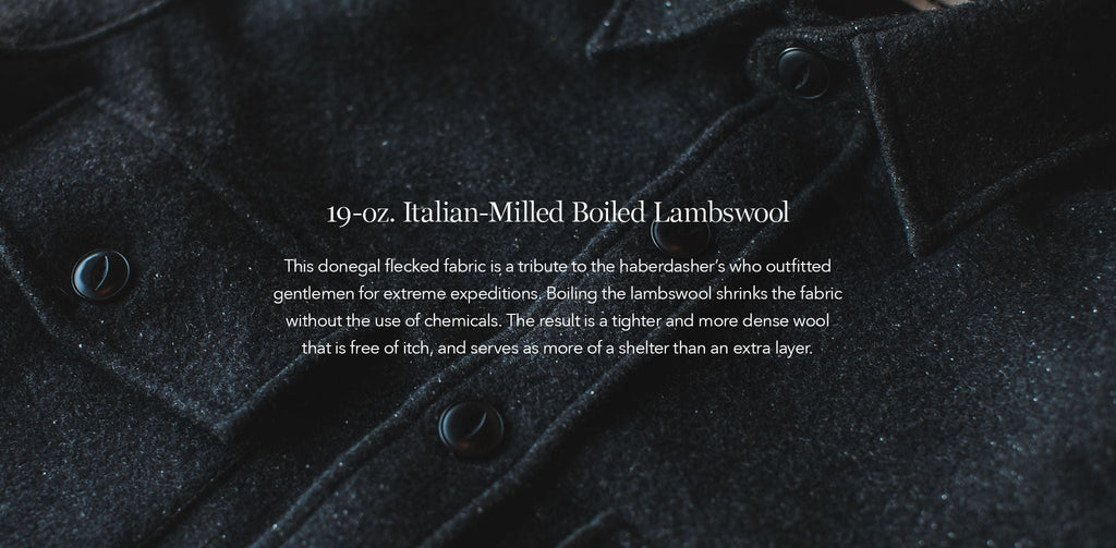 Charcoal Donegal Wool Shirt Jacket Q357619