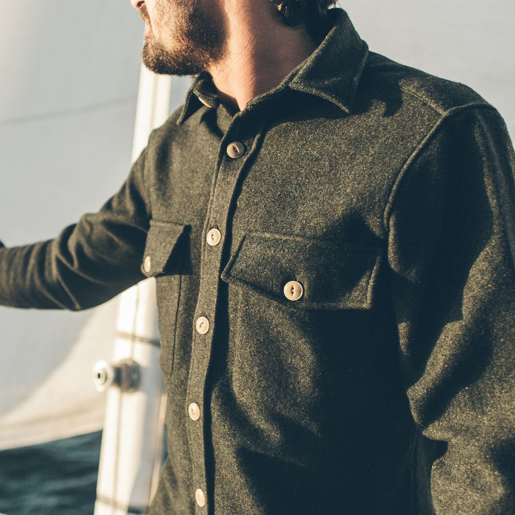 Moss Donegal Wool Shirt Jacket Z918922