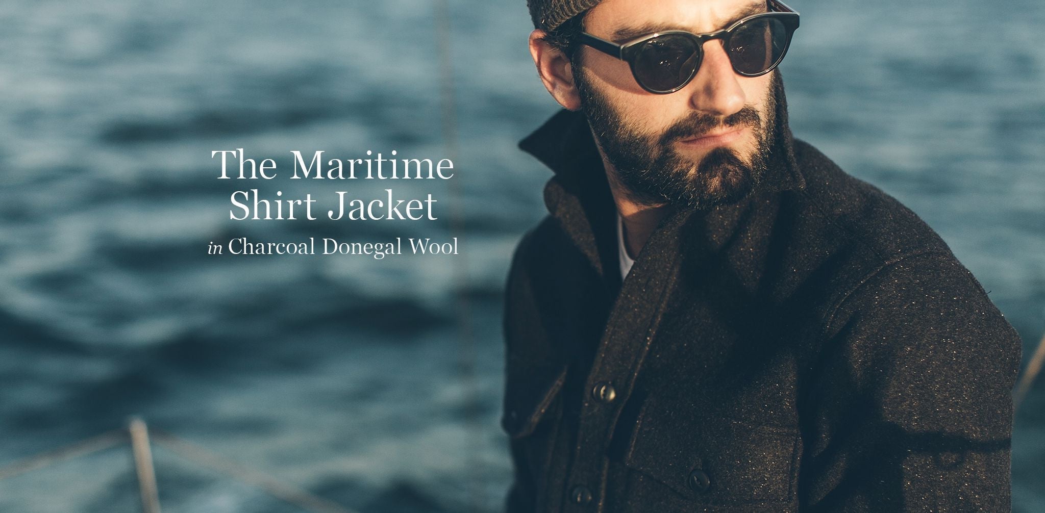 Charcoal Donegal Wool Shirt Jacket Q357619