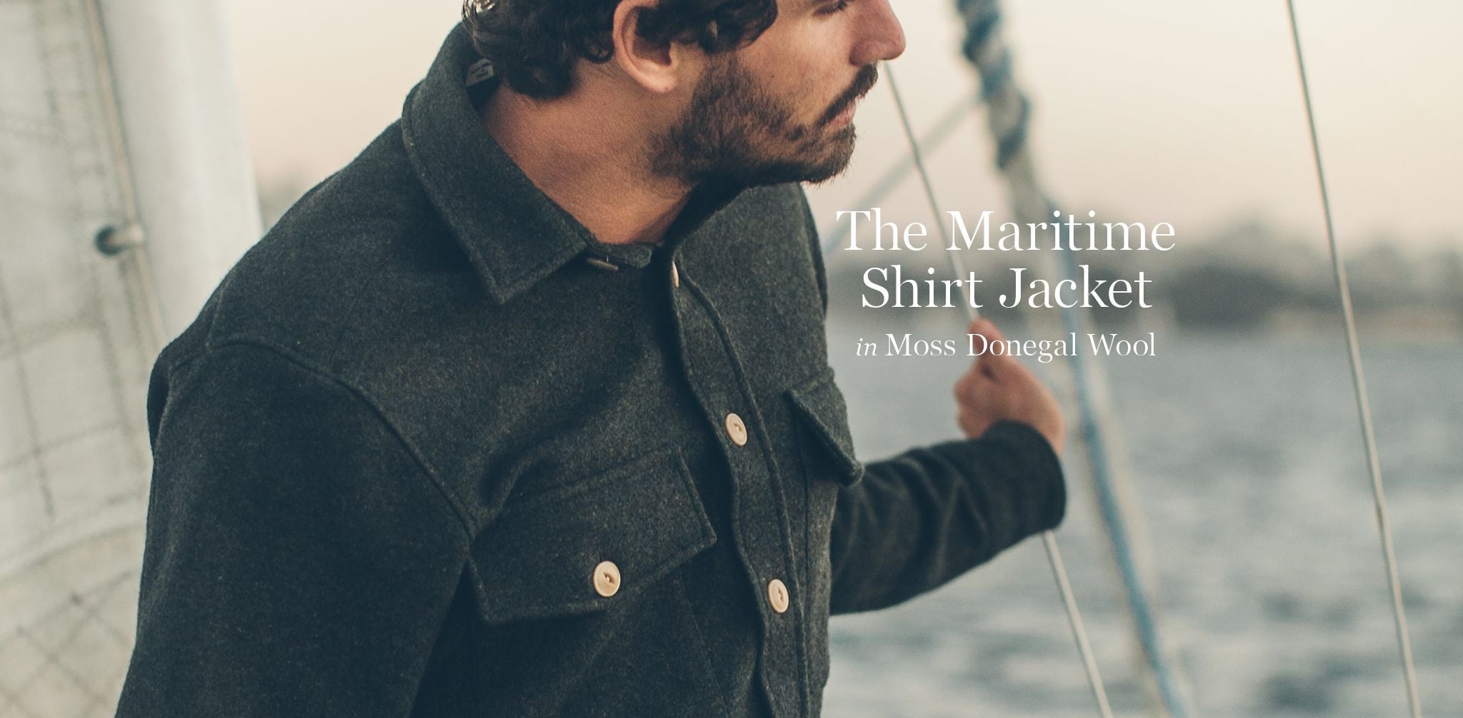 Moss Donegal Wool Shirt Jacket Z918922