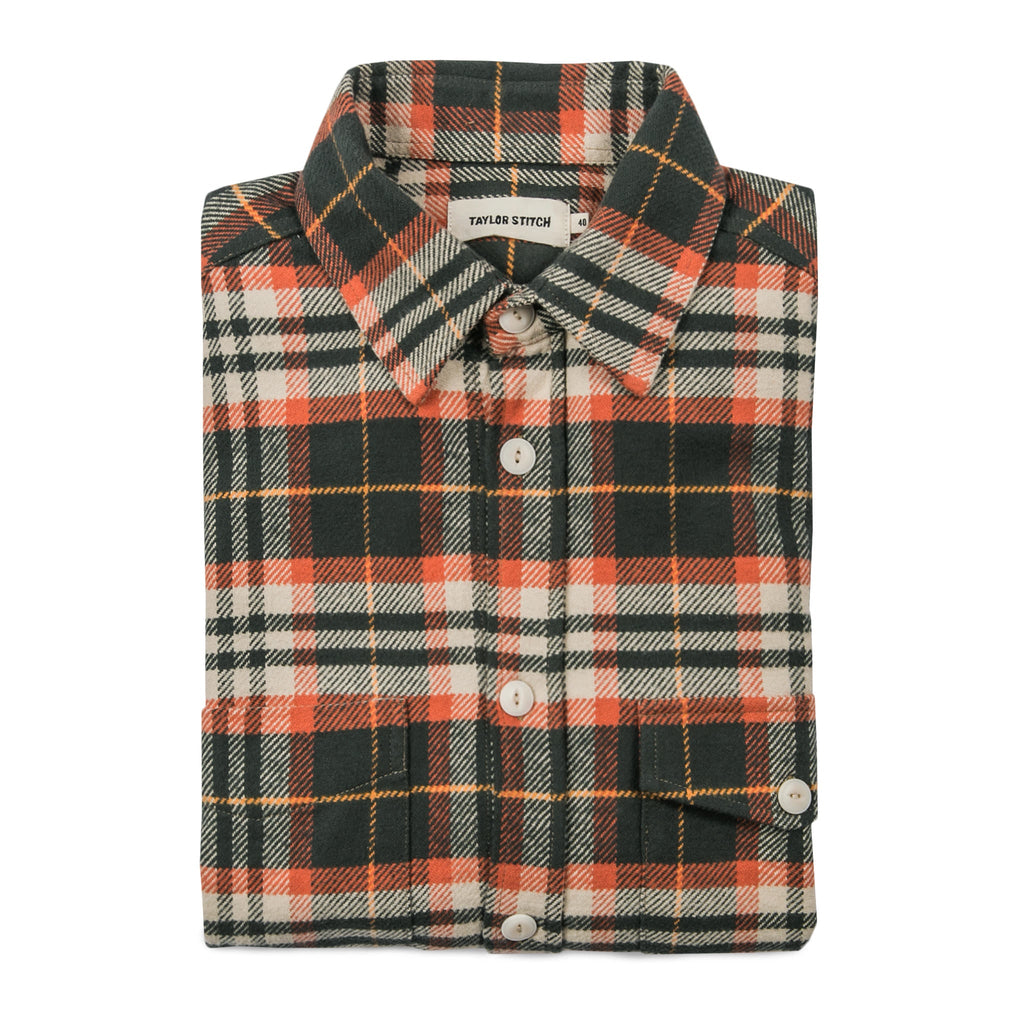 The Crater Shirt in Olive Plaid