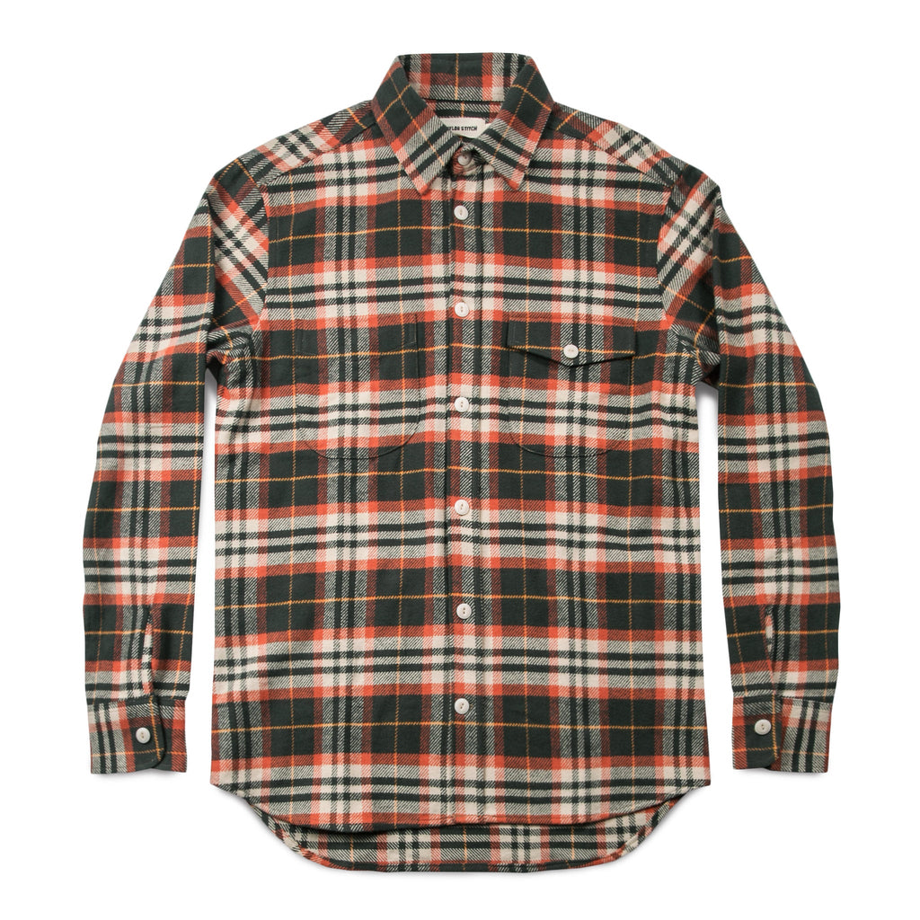 The Crater Shirt in Olive Plaid