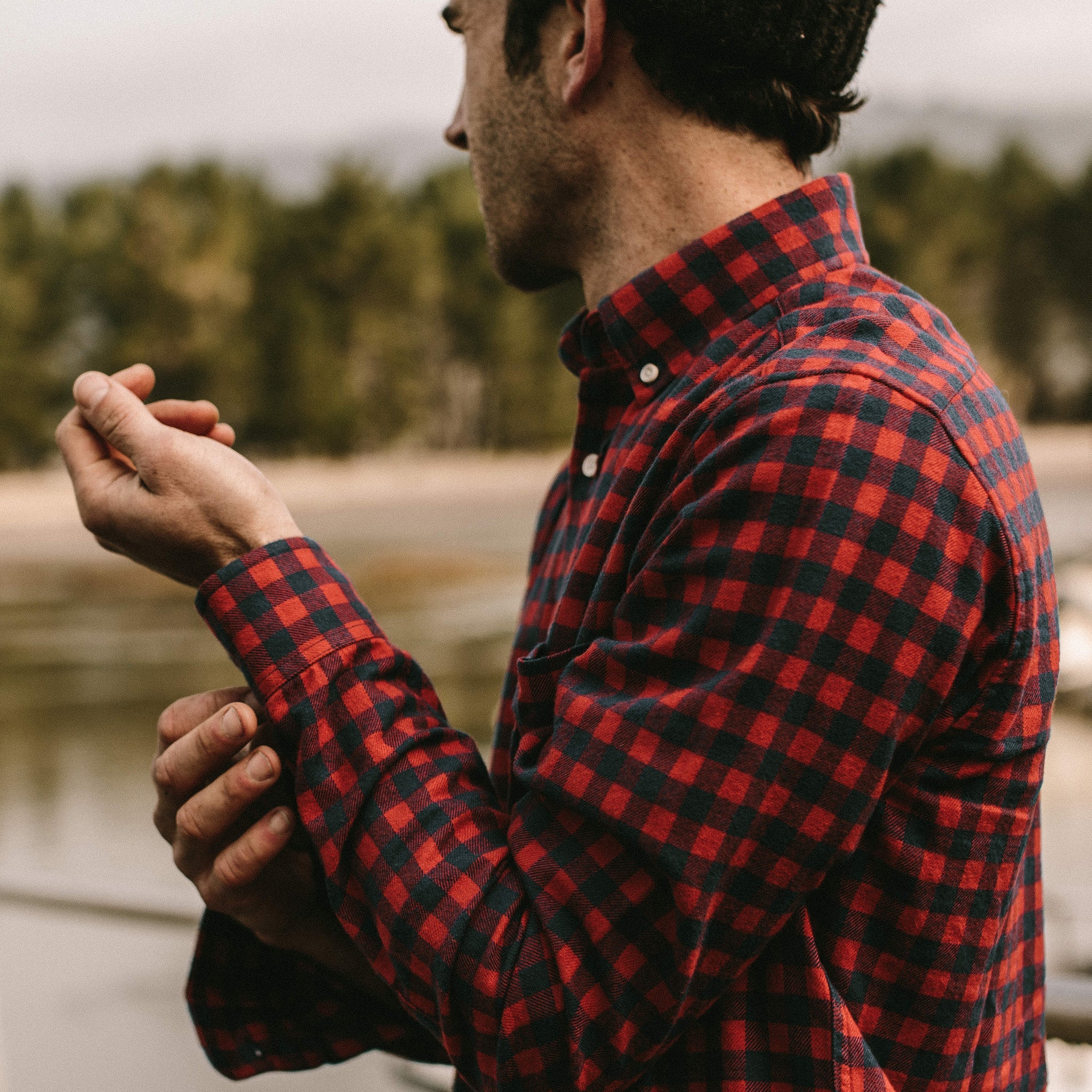 Brushed Navy Buffalo Check Jack M38388