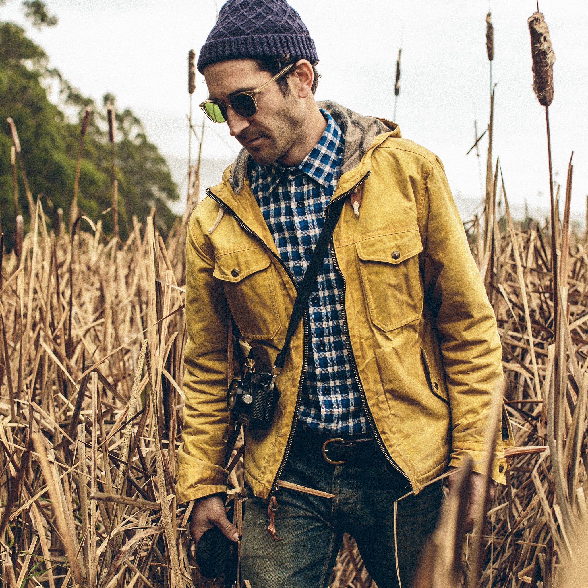 Brushed Navy Plaid Shirt W37298
