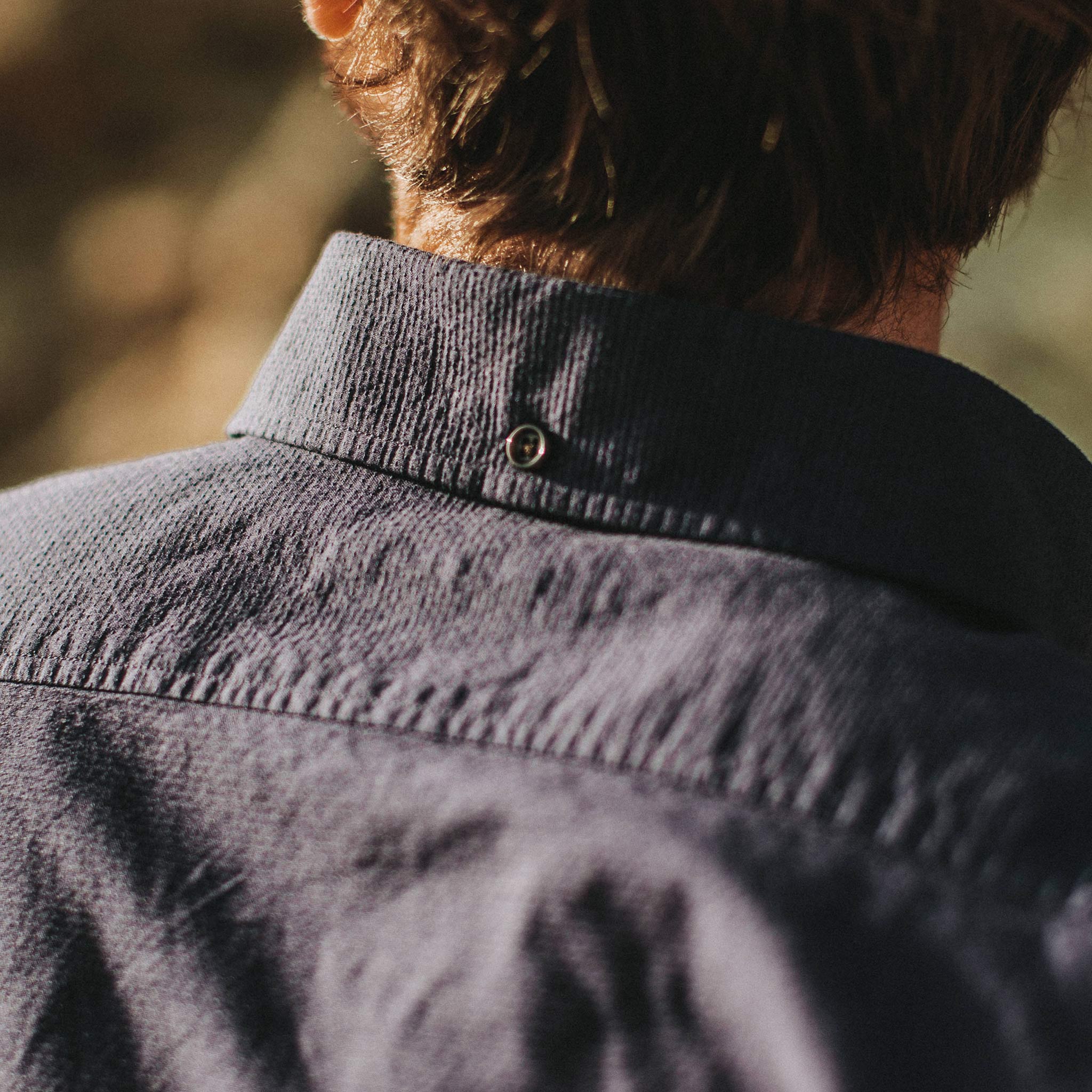 The Short Sleeve Jack in Indigo Dobby