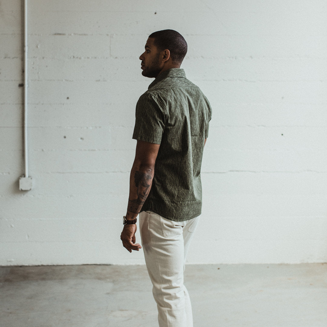 The Short Sleeve California in Rain Drop Camo