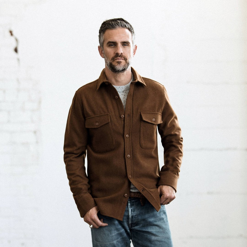 The Maritime Shirt Jacket in Rust