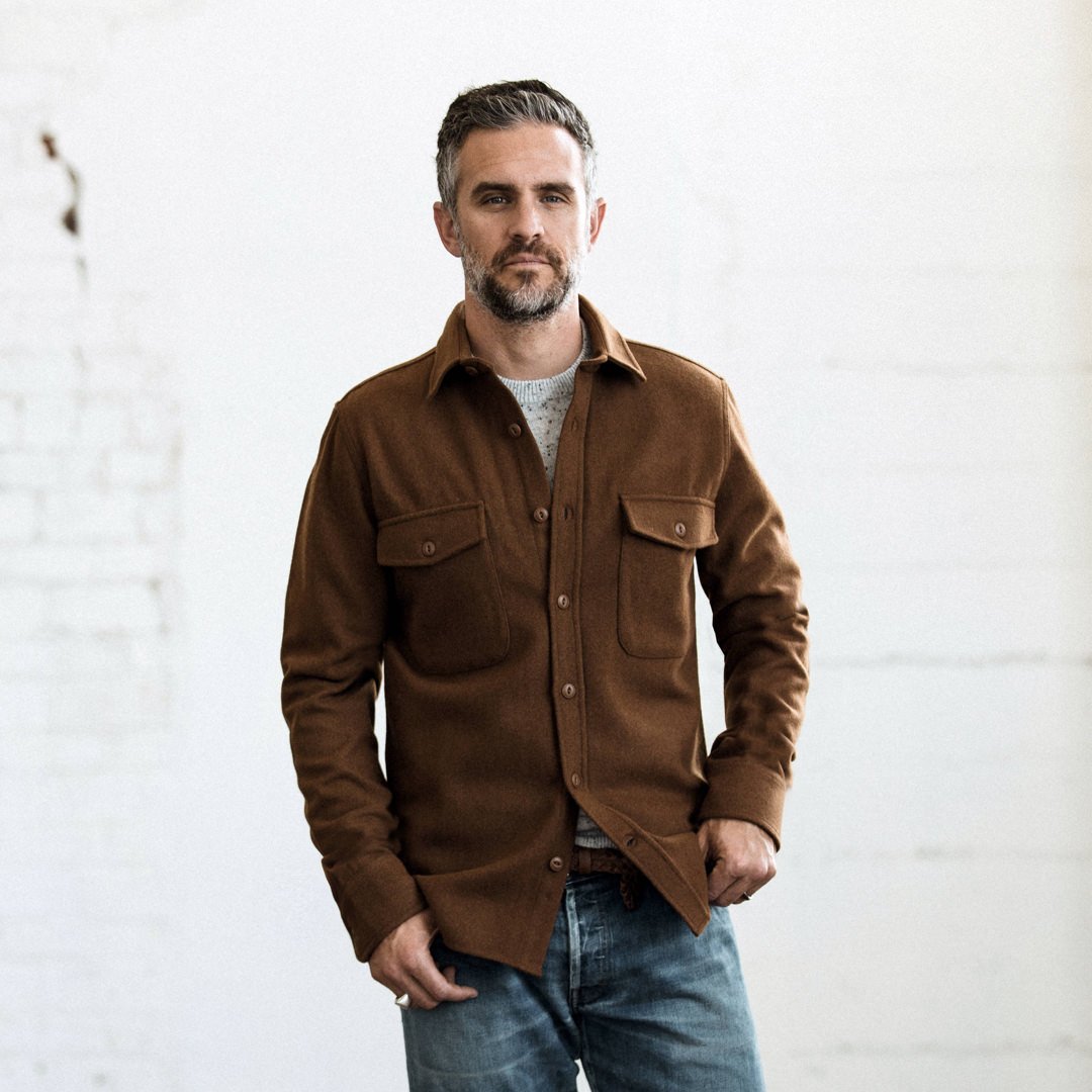 The Maritime Shirt Jacket in Rust