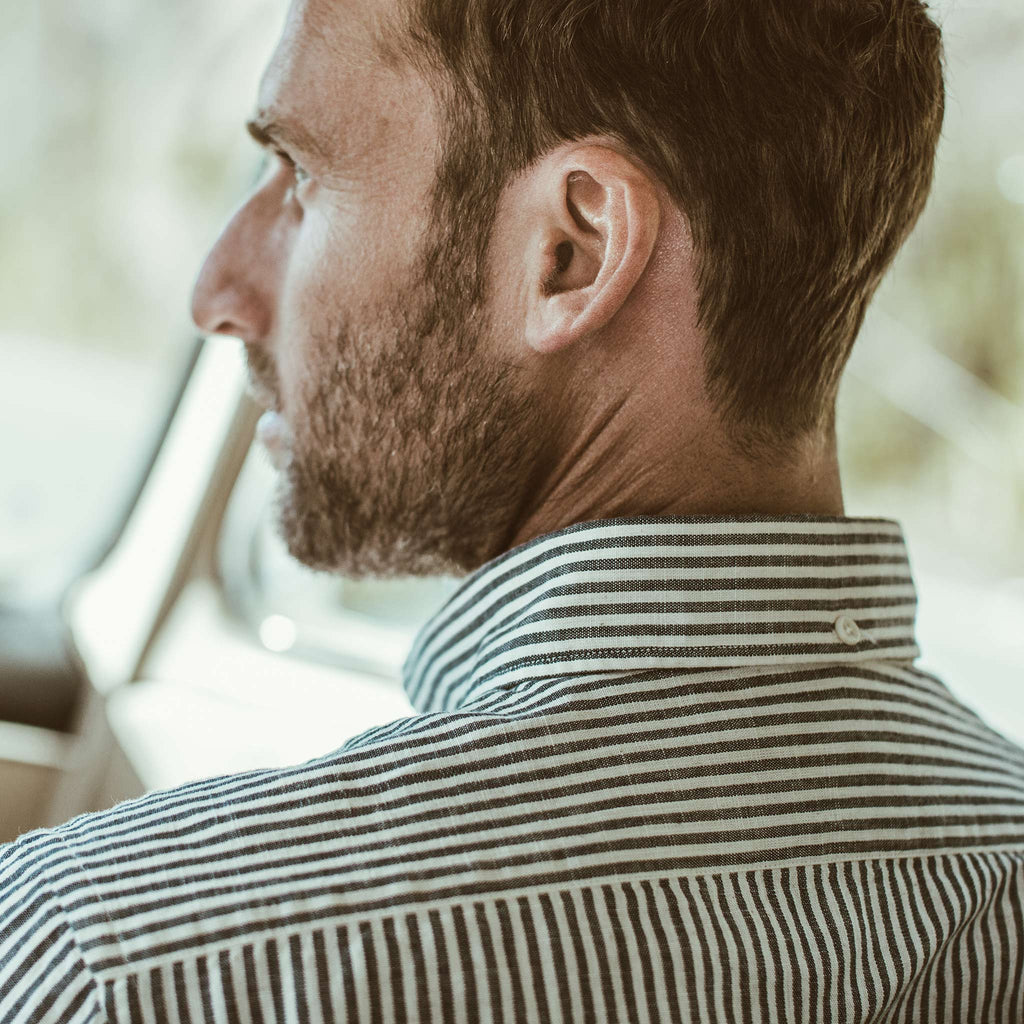 Natural Striped Chambray Jack Q134287