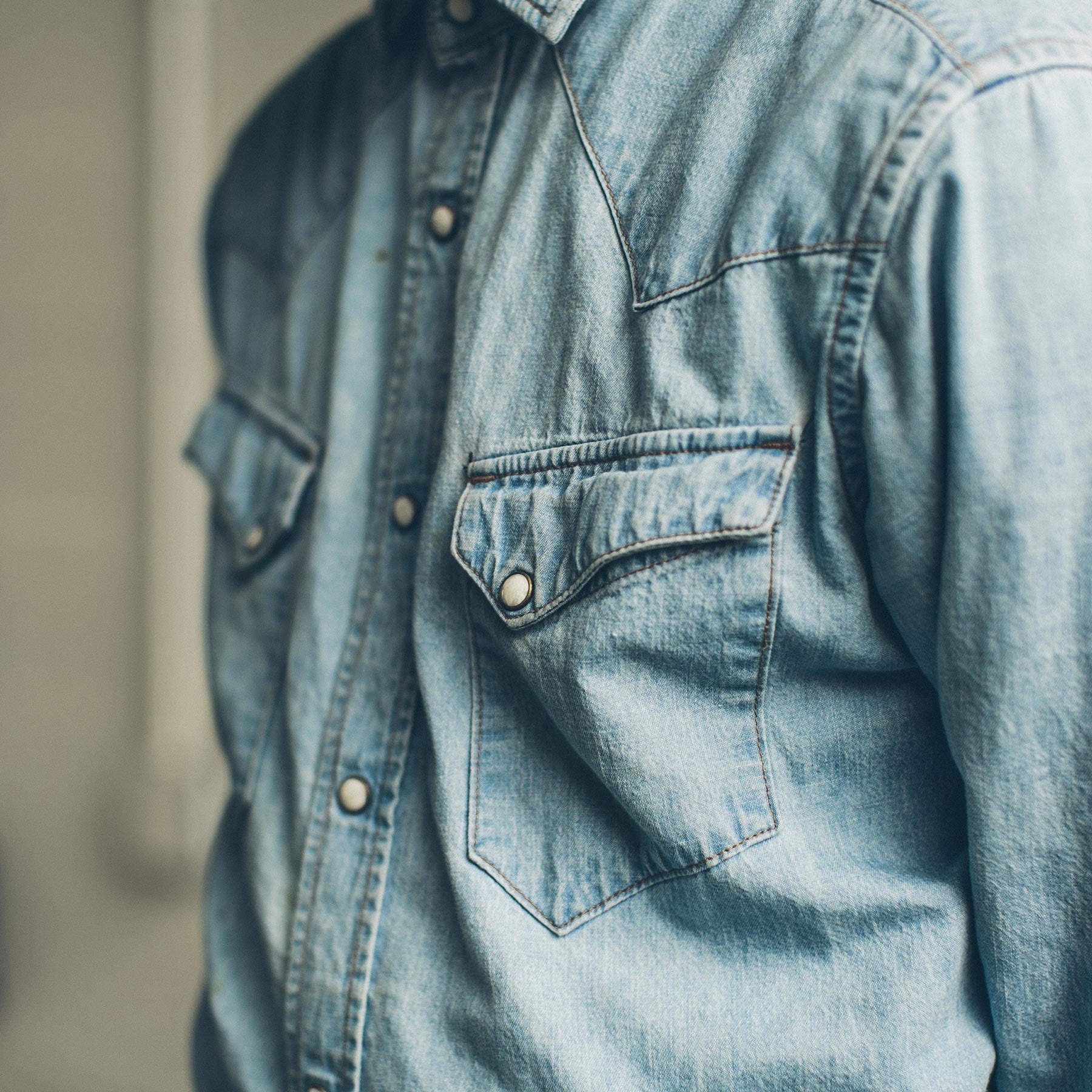 Washed Indigo Western Shirt W813285