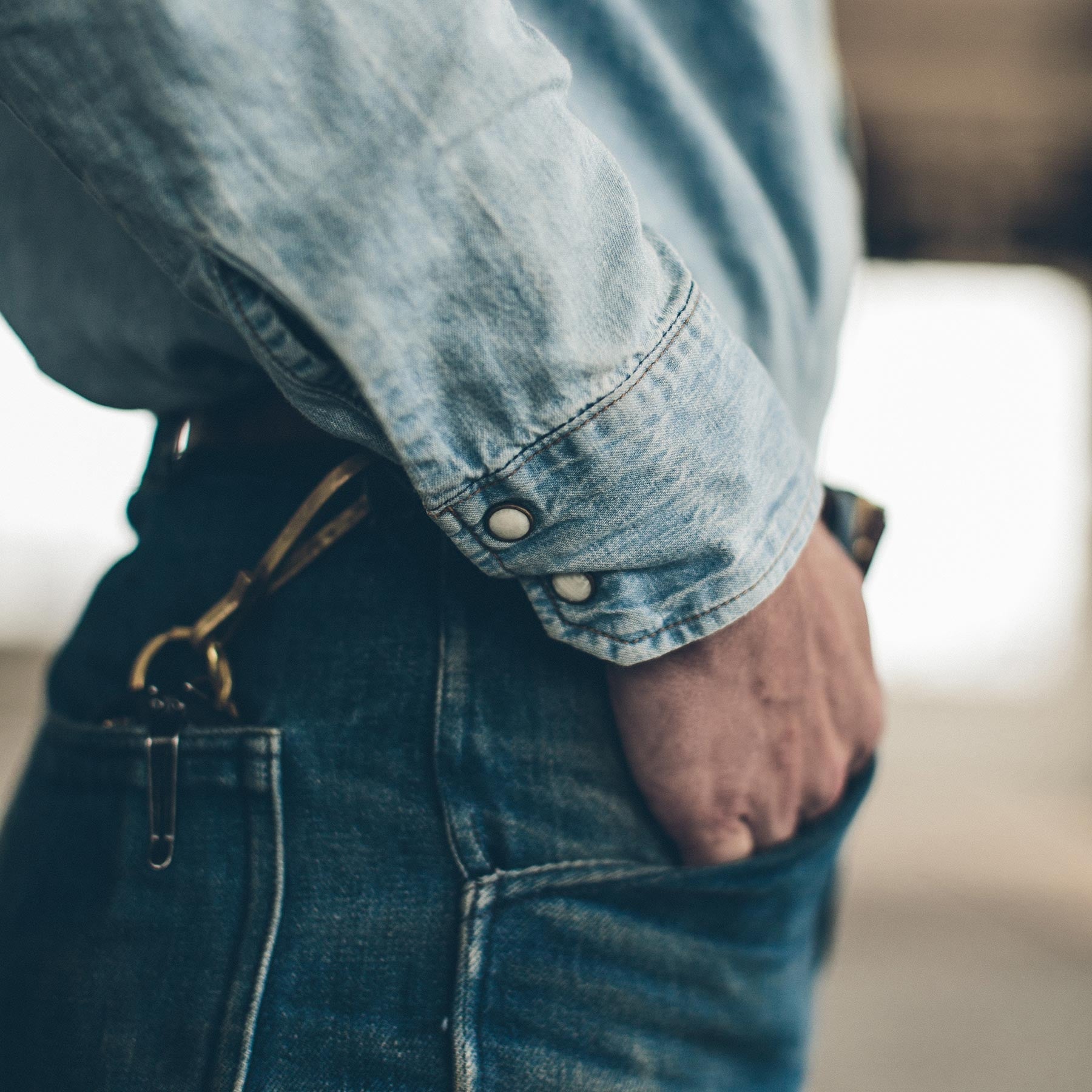 Washed Indigo Western Shirt W813285