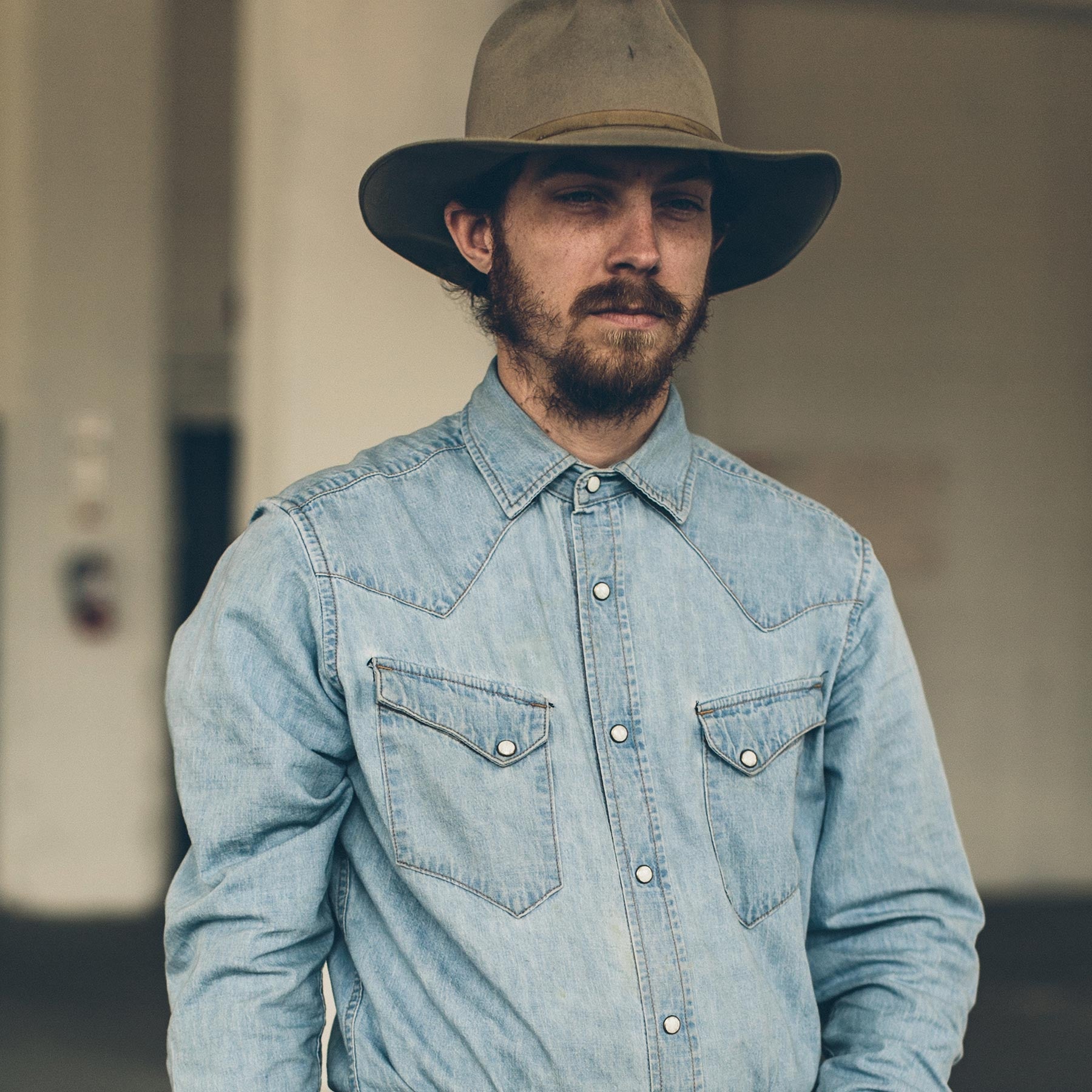 Washed Indigo Western Shirt W813285
