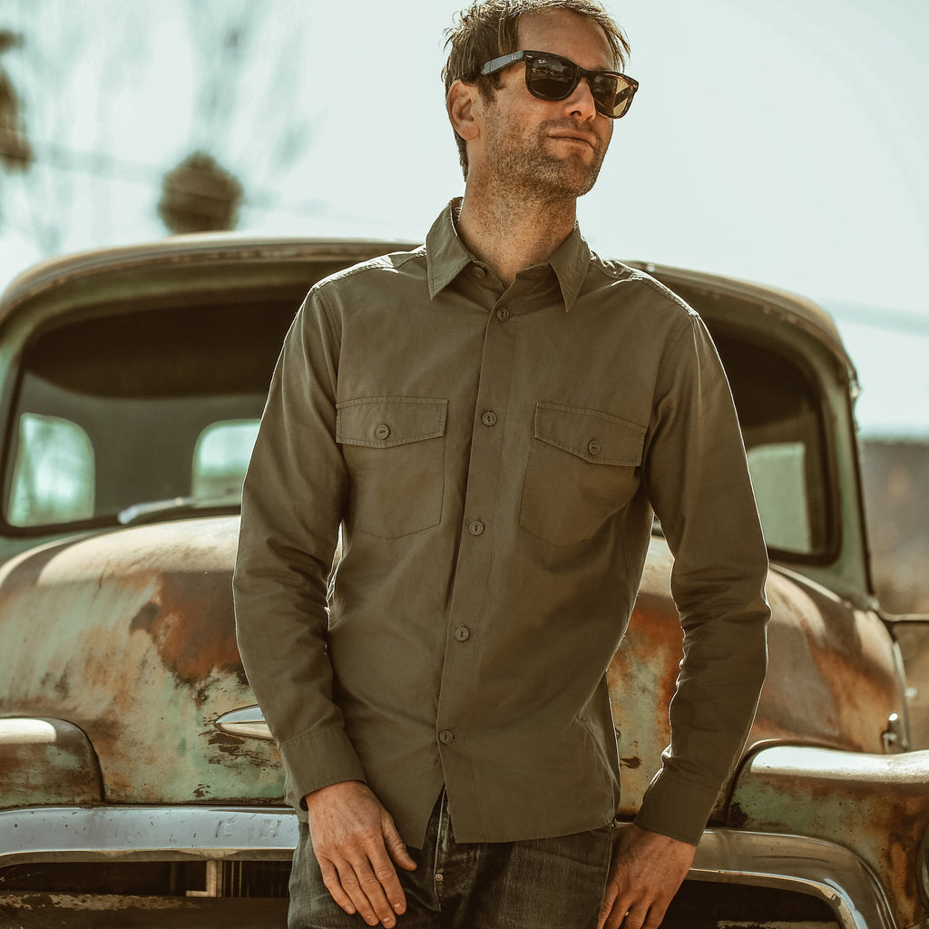 The Point Shirt in Army Hemp