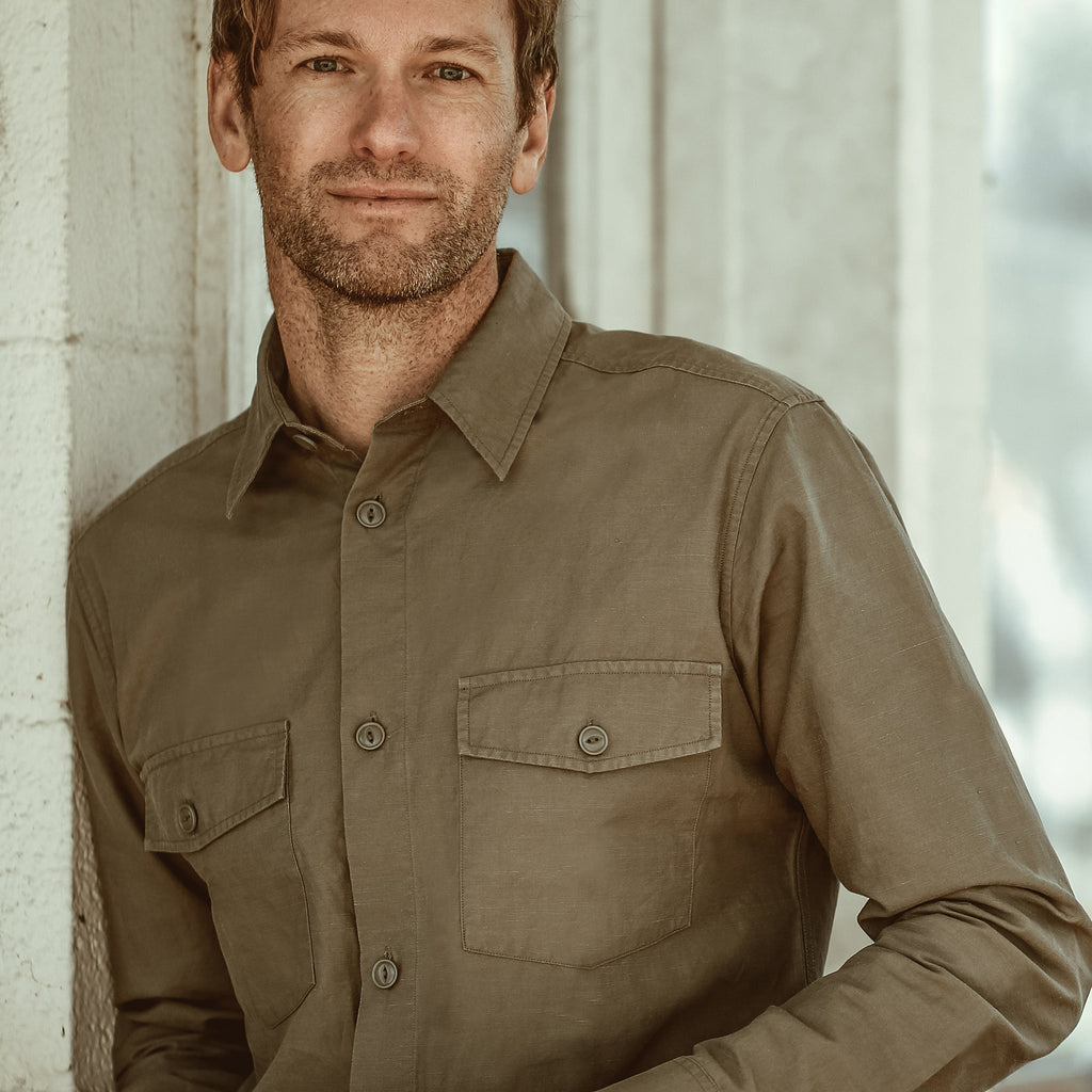 The Point Shirt in Army Hemp