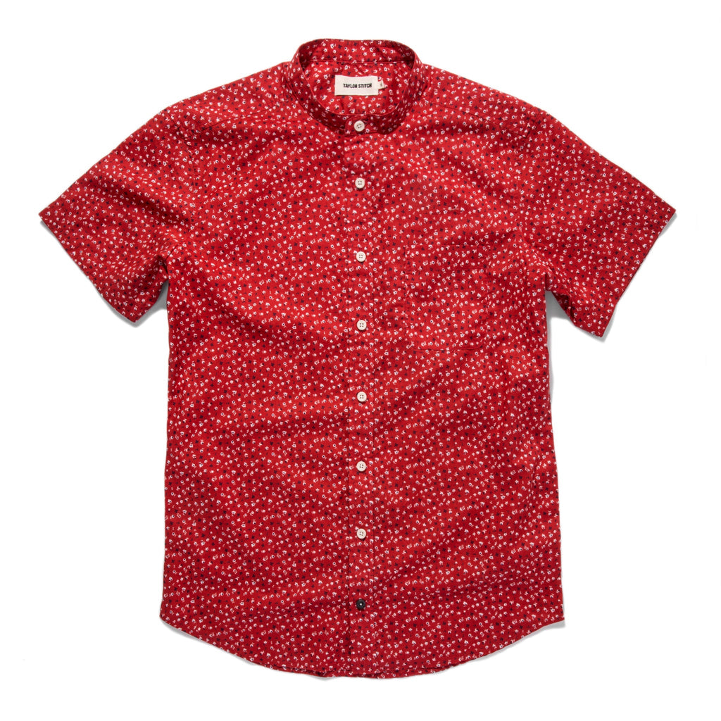 The Short Sleeve Bandit in Red Mini Floral