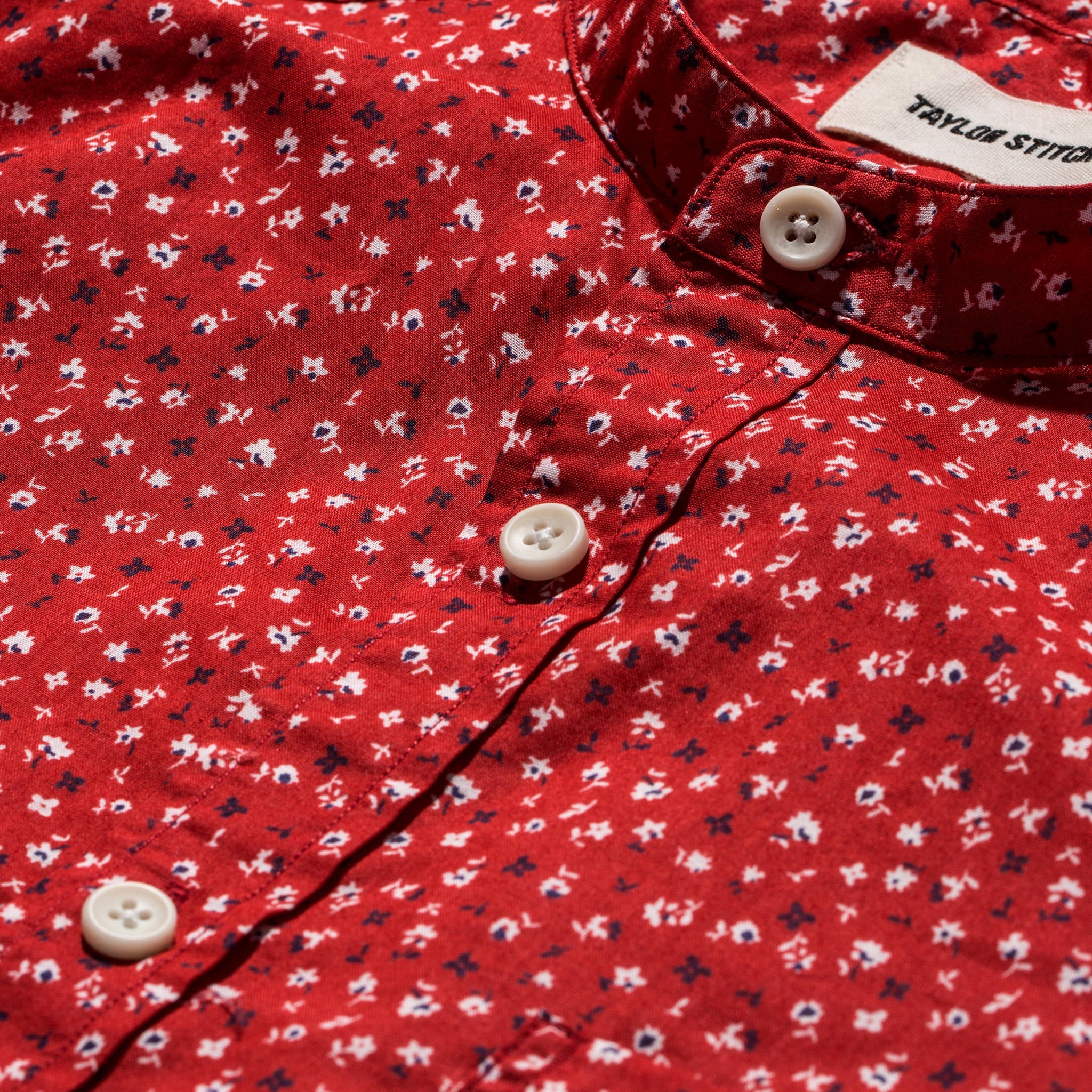 The Short Sleeve Bandit in Red Mini Floral