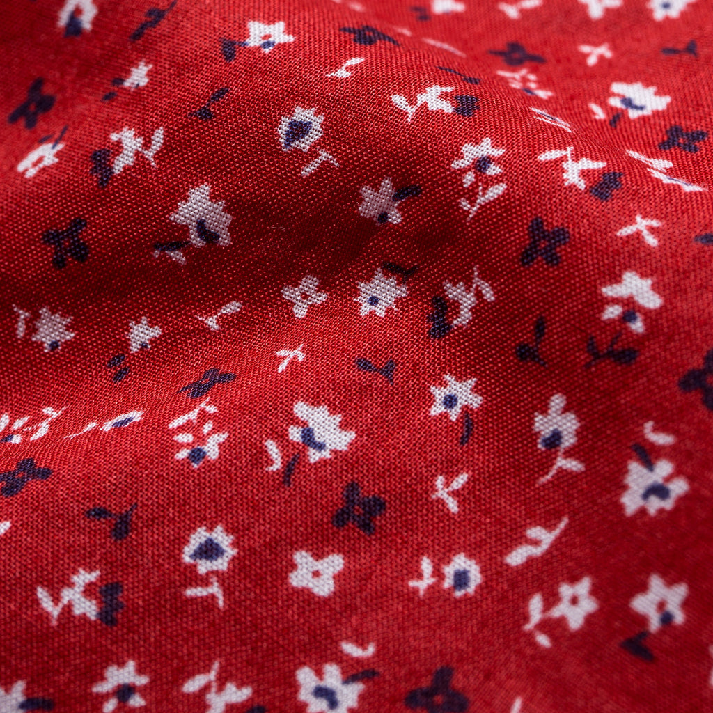 The Short Sleeve Bandit in Red Mini Floral