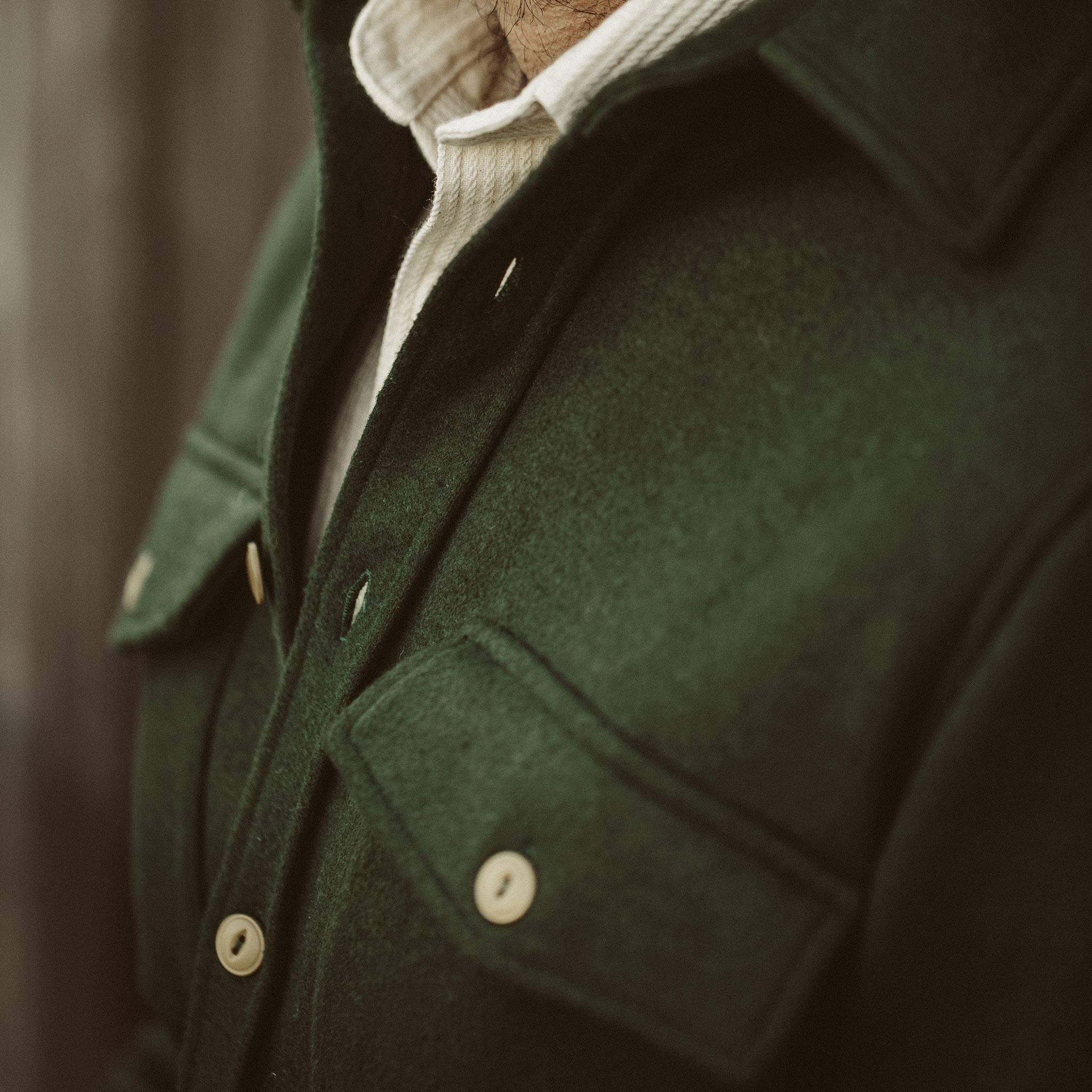 Olive Shirt Jacket L454