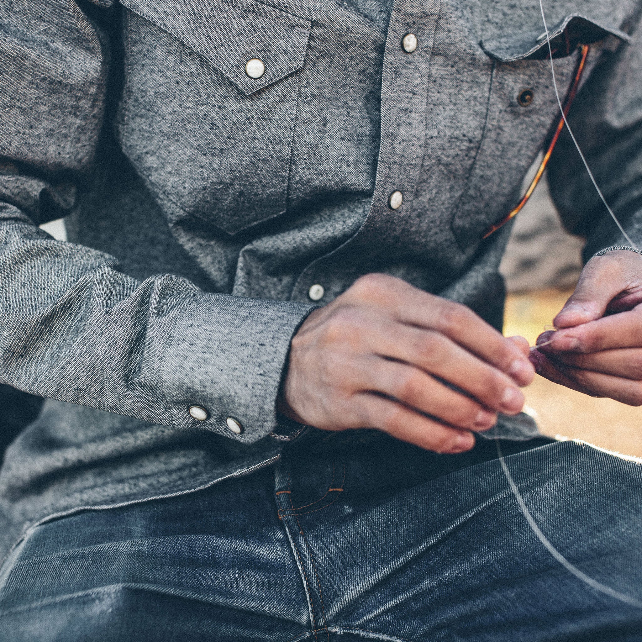 The Western Shirt in Upcycled Chambray