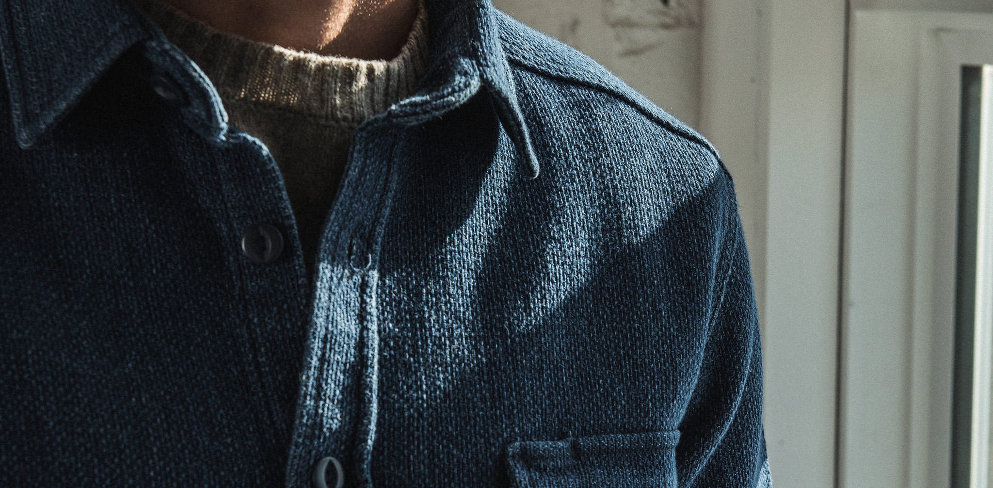 The Cash Shirt in Indigo Sashiko