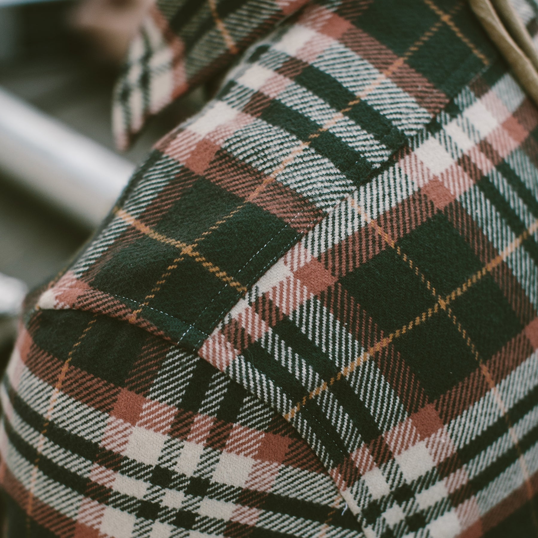 The Crater Shirt in Olive Plaid