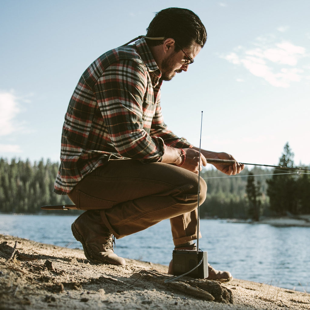 The Crater Shirt in Olive Plaid