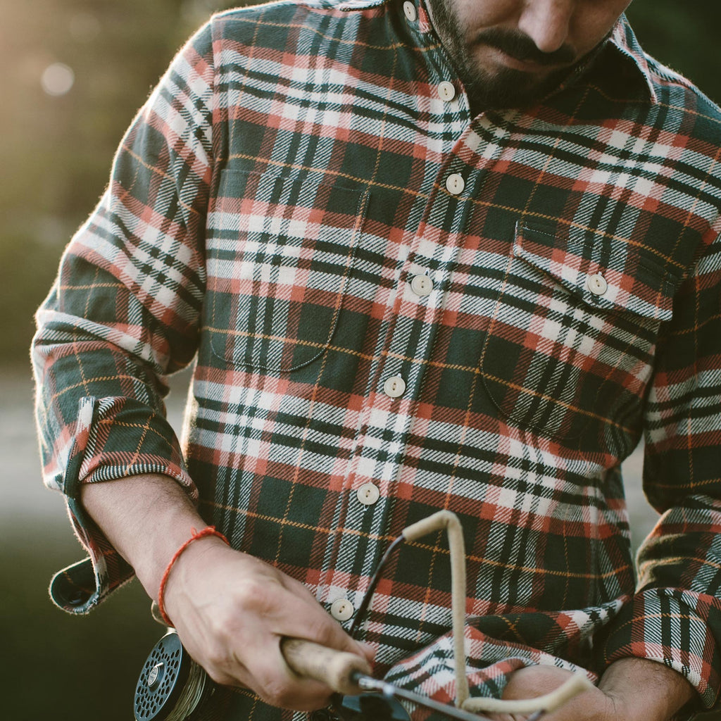 The Crater Shirt in Olive Plaid