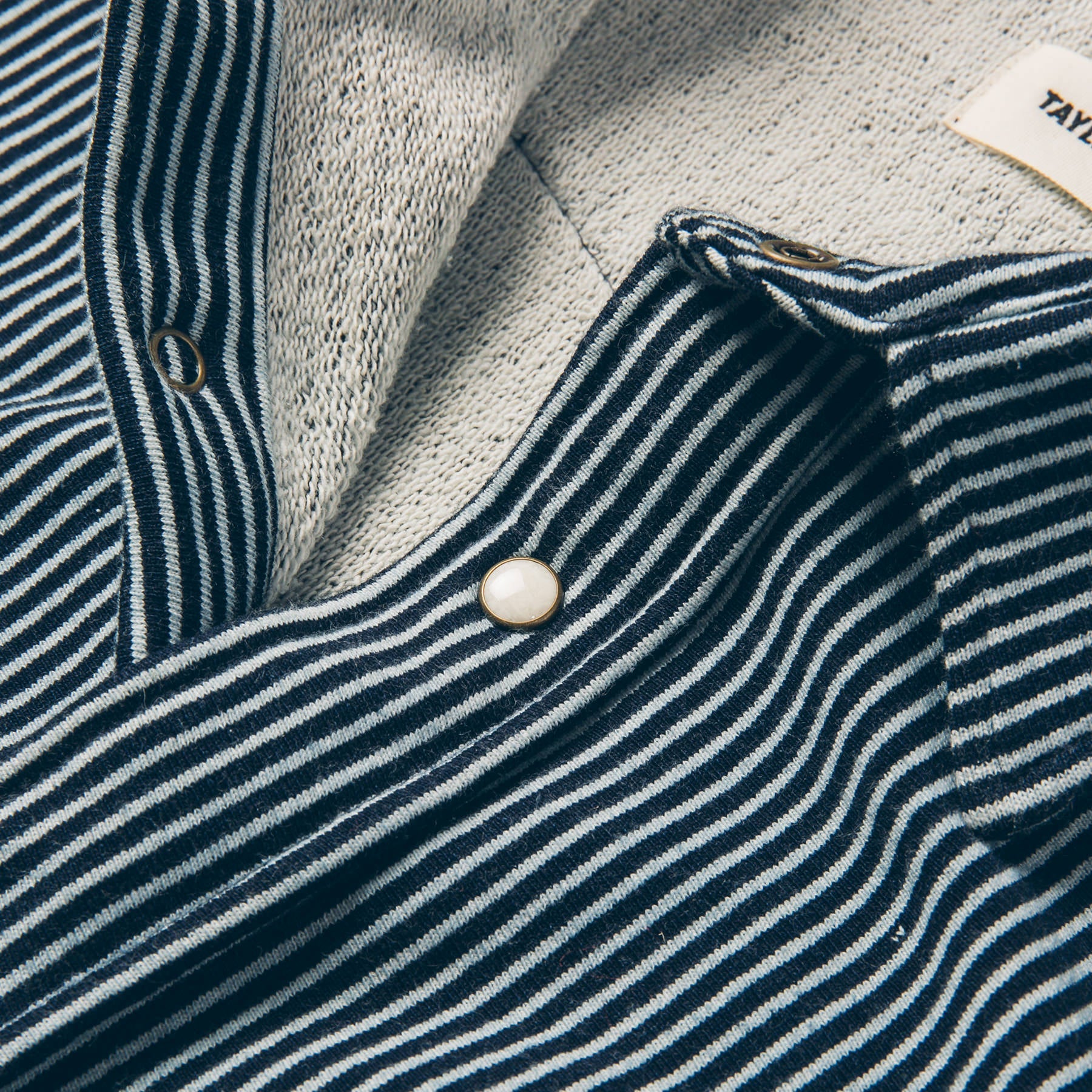 The Glacier Shirt in Hickory Stripe French Terry