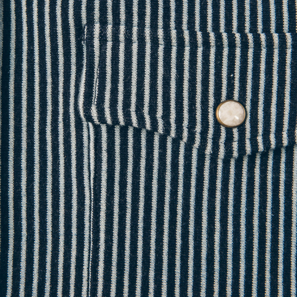 The Glacier Shirt in Hickory Stripe French Terry