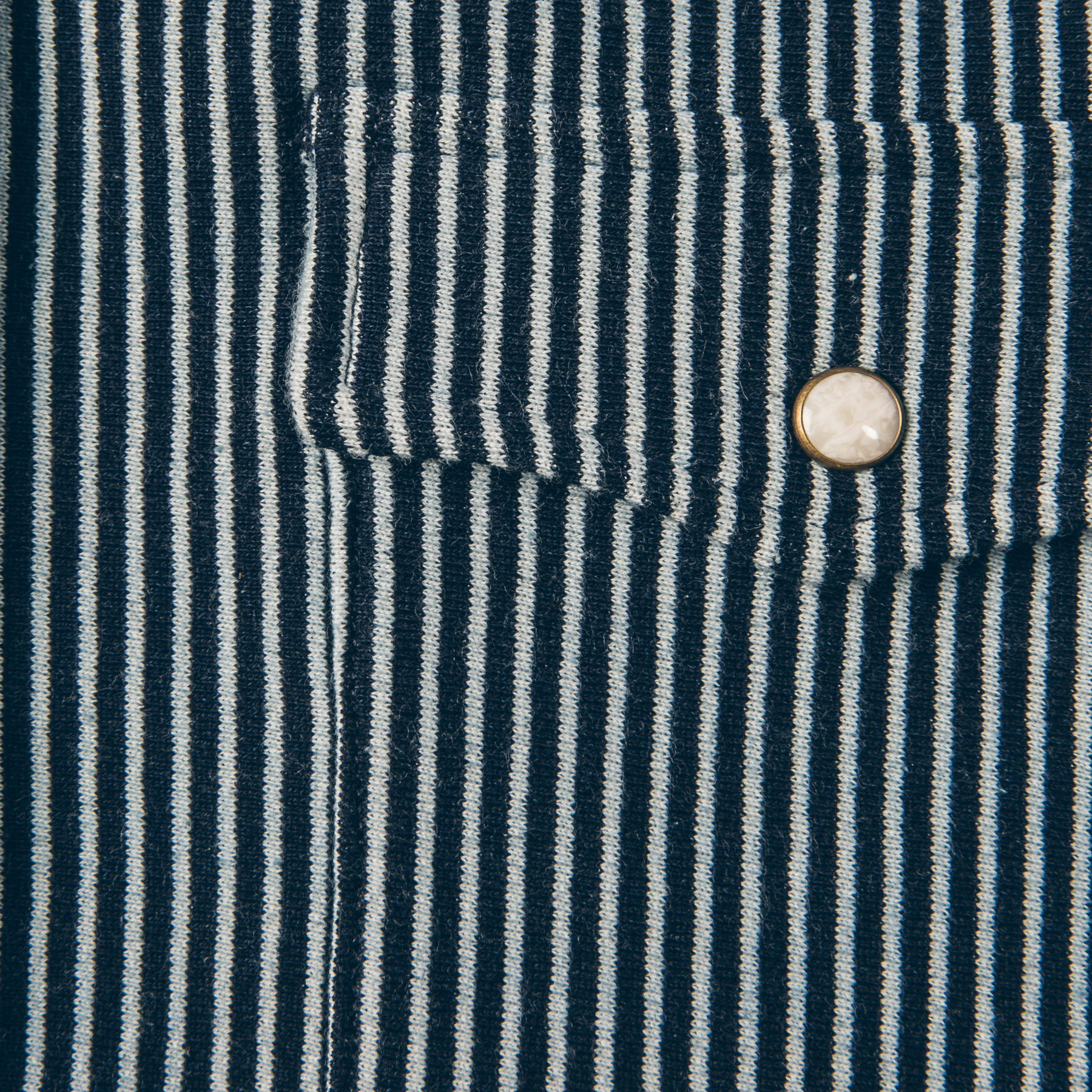 The Glacier Shirt in Hickory Stripe French Terry