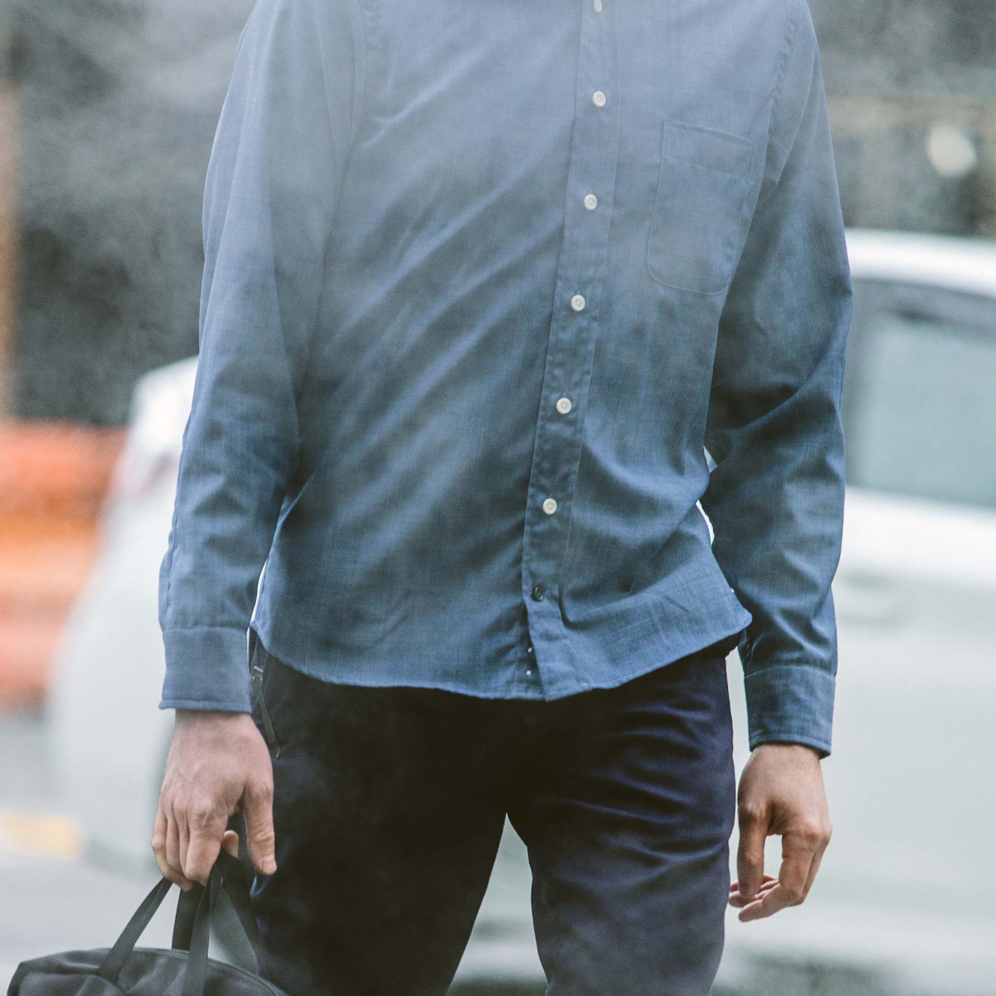 The Merino Jack in Sky Blue Chambray
