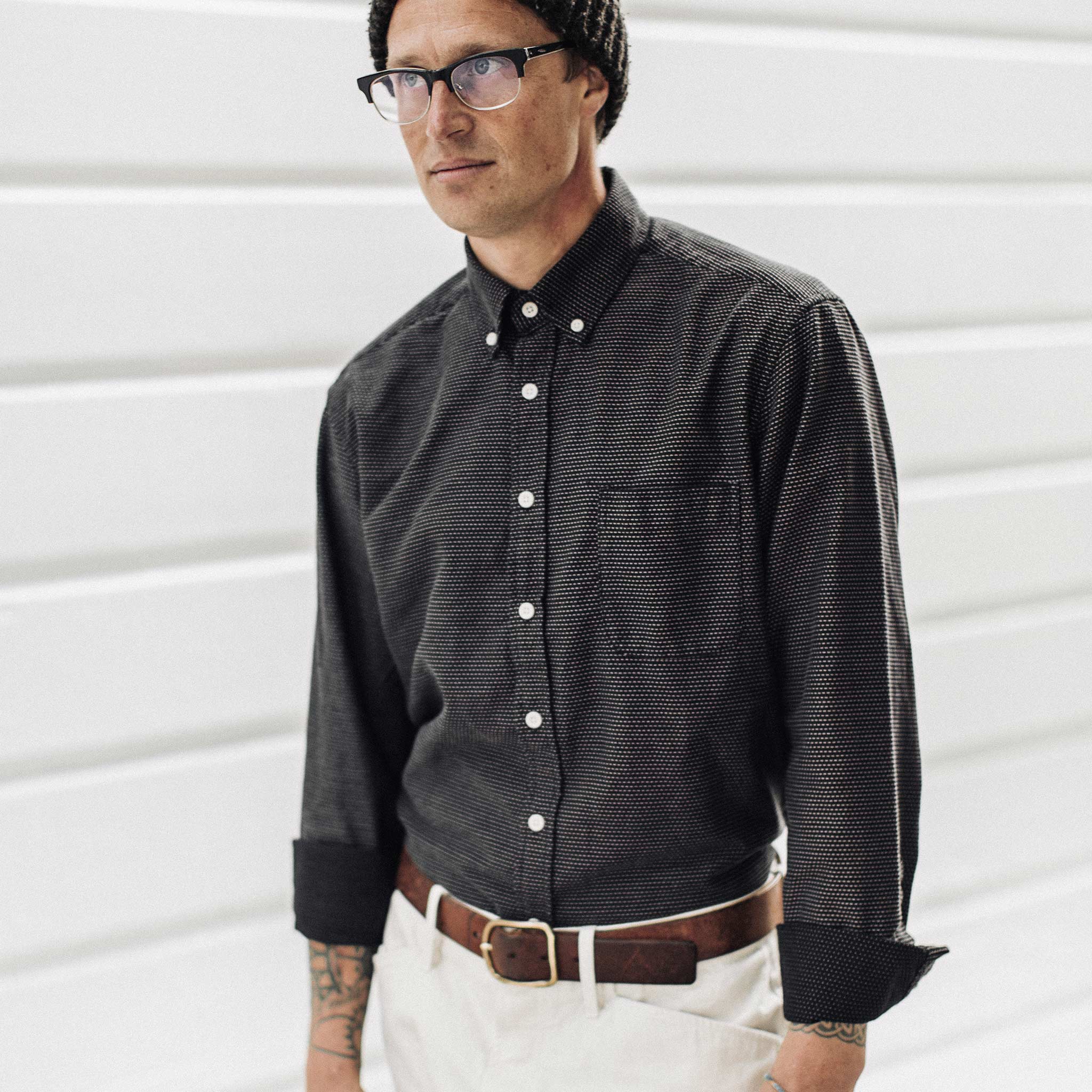 Black Reverse Jacquard Jacket G989