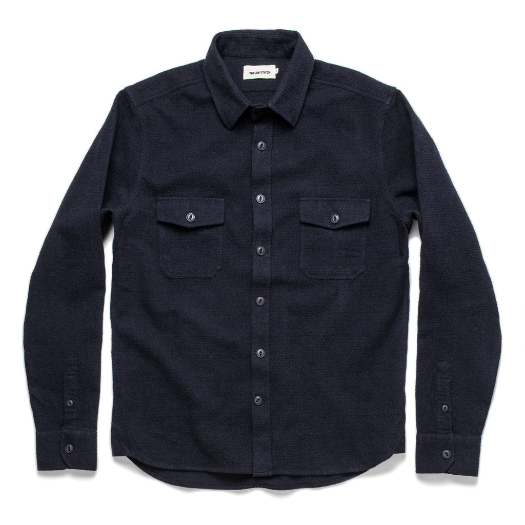 Utility Shirt in Navy Jacquard S164246